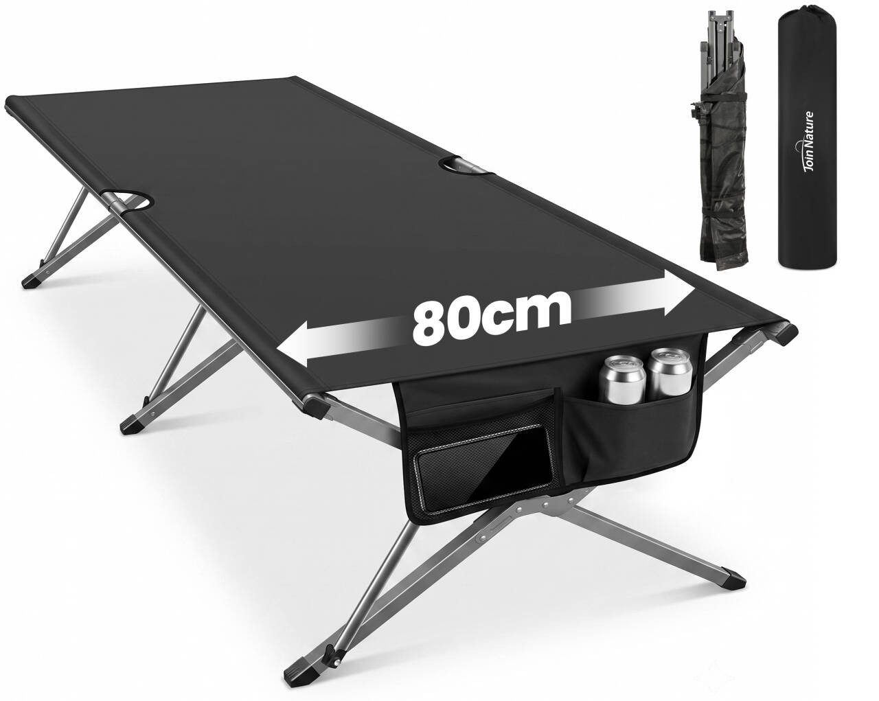 HOMECALL Feldbett Klappbar Campingbett Klappbett karpfenliege XXXL Campingliege (Leicht aufzubauende Schlafbetten für den Außenbereich, 200KG)