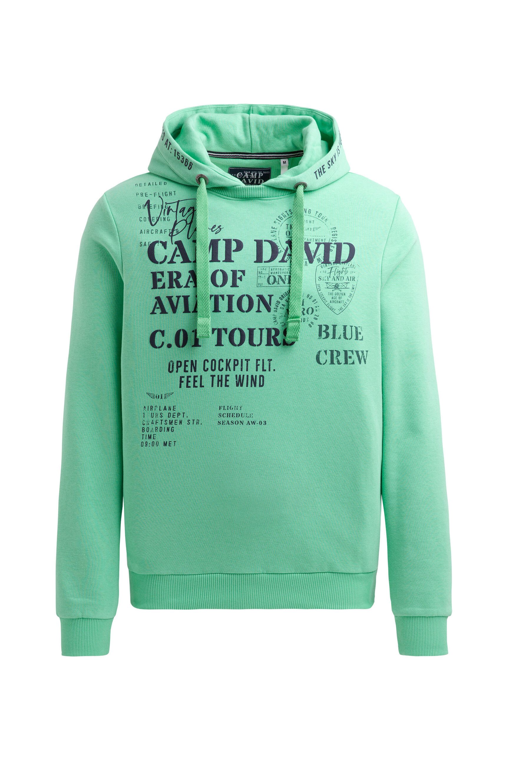 CAMP DAVID Kapuzensweatshirt mit Kontrastnähten günstig online kaufen