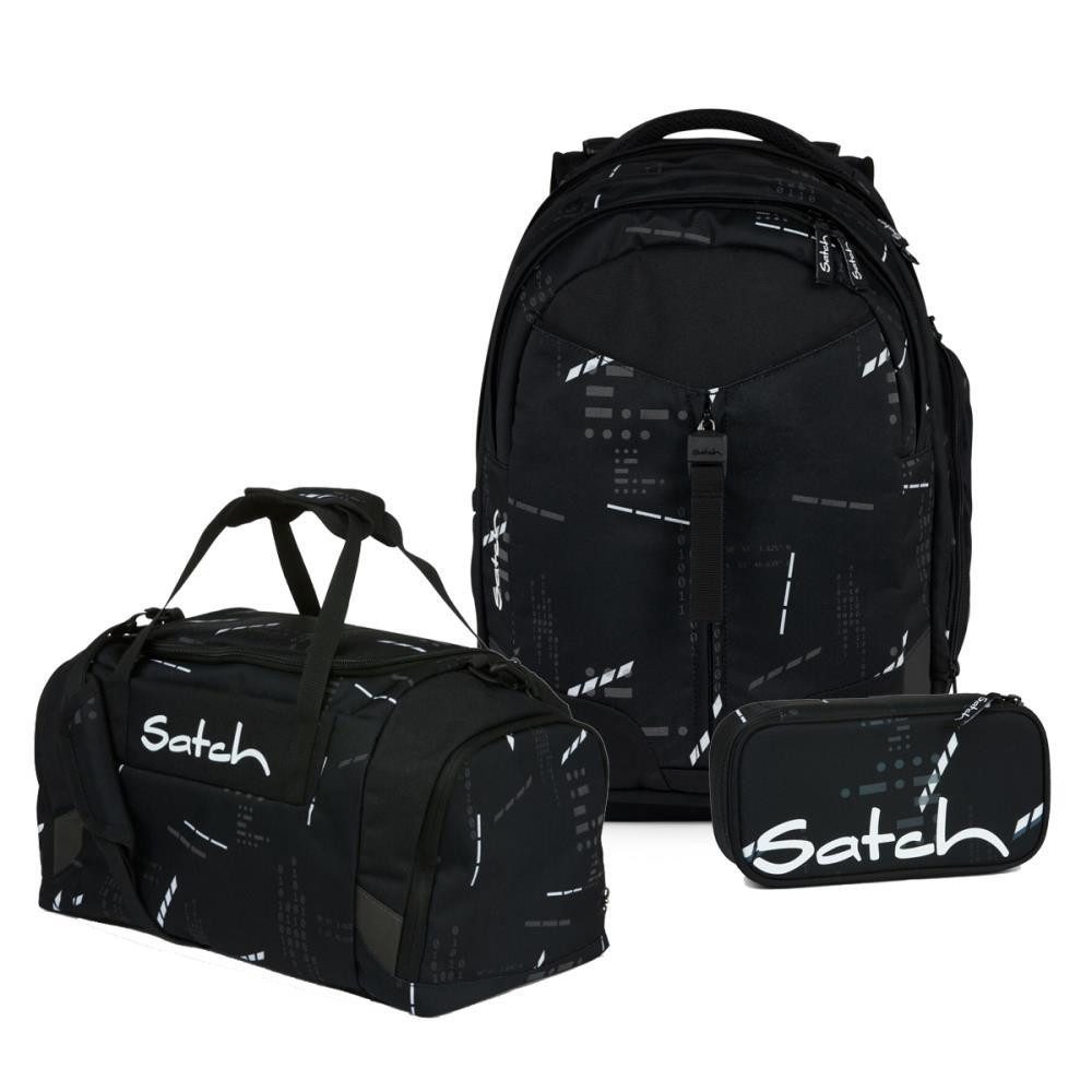 Satch Schulrucksack Match (3tlg., inkl. Schlamperbox und Sporttasche)