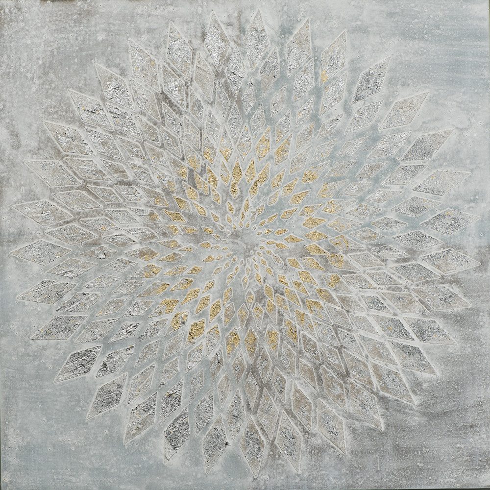 ArtUniverse Gemälde ArtUniverse Leinwandbild Elegantes Mandala 80 x 80 cm, Abstrakt