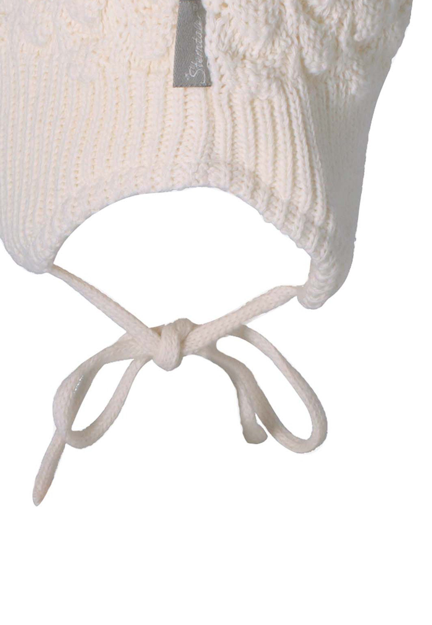 Sterntaler® Strickmütze Bommelmütze Struktur (1-St) – Bild 4 von 5