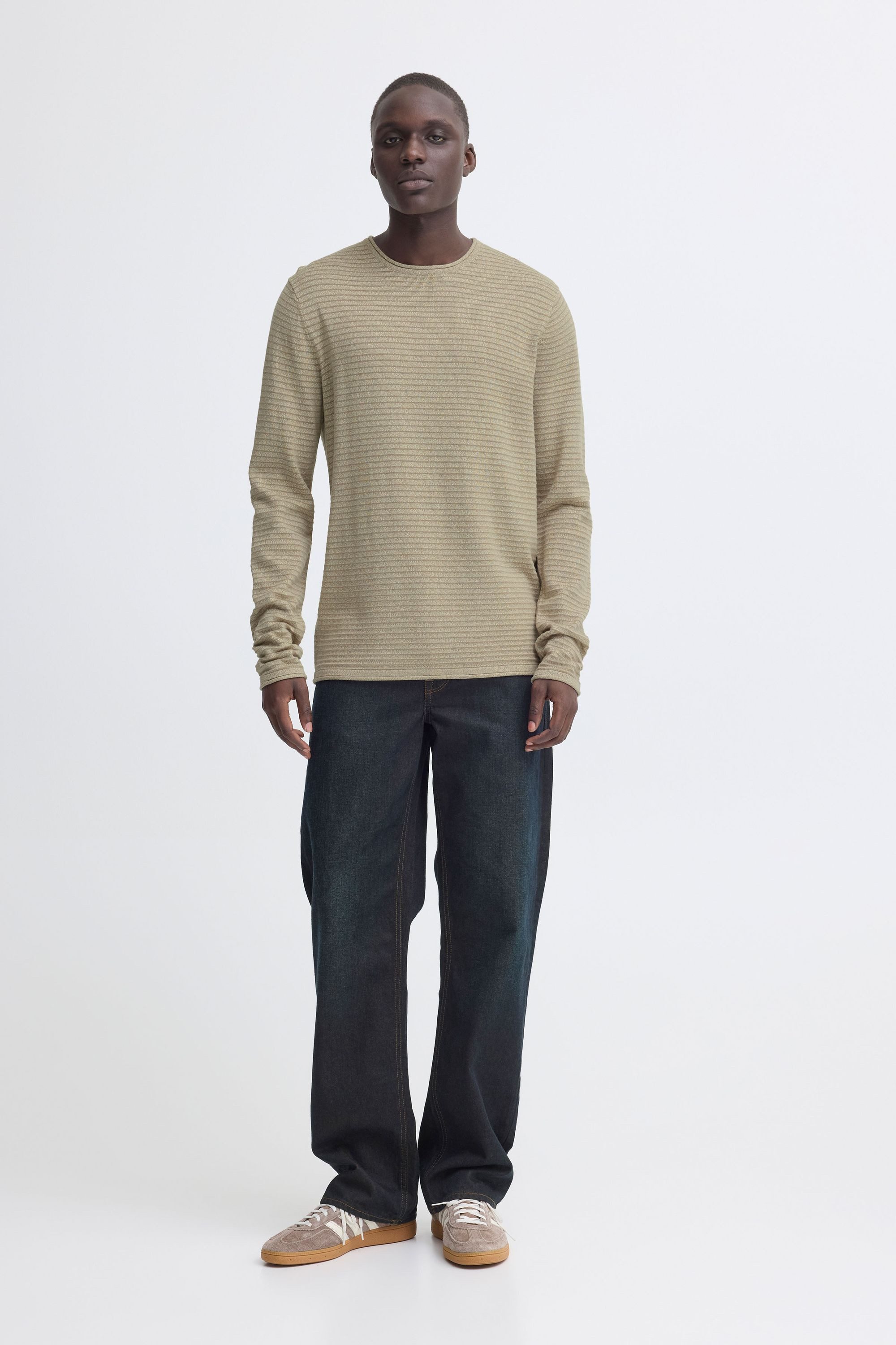 Blend Strickpullover BHBror Stilvoller Feinstrick-Pullover mit strukturiertem Strickmuster