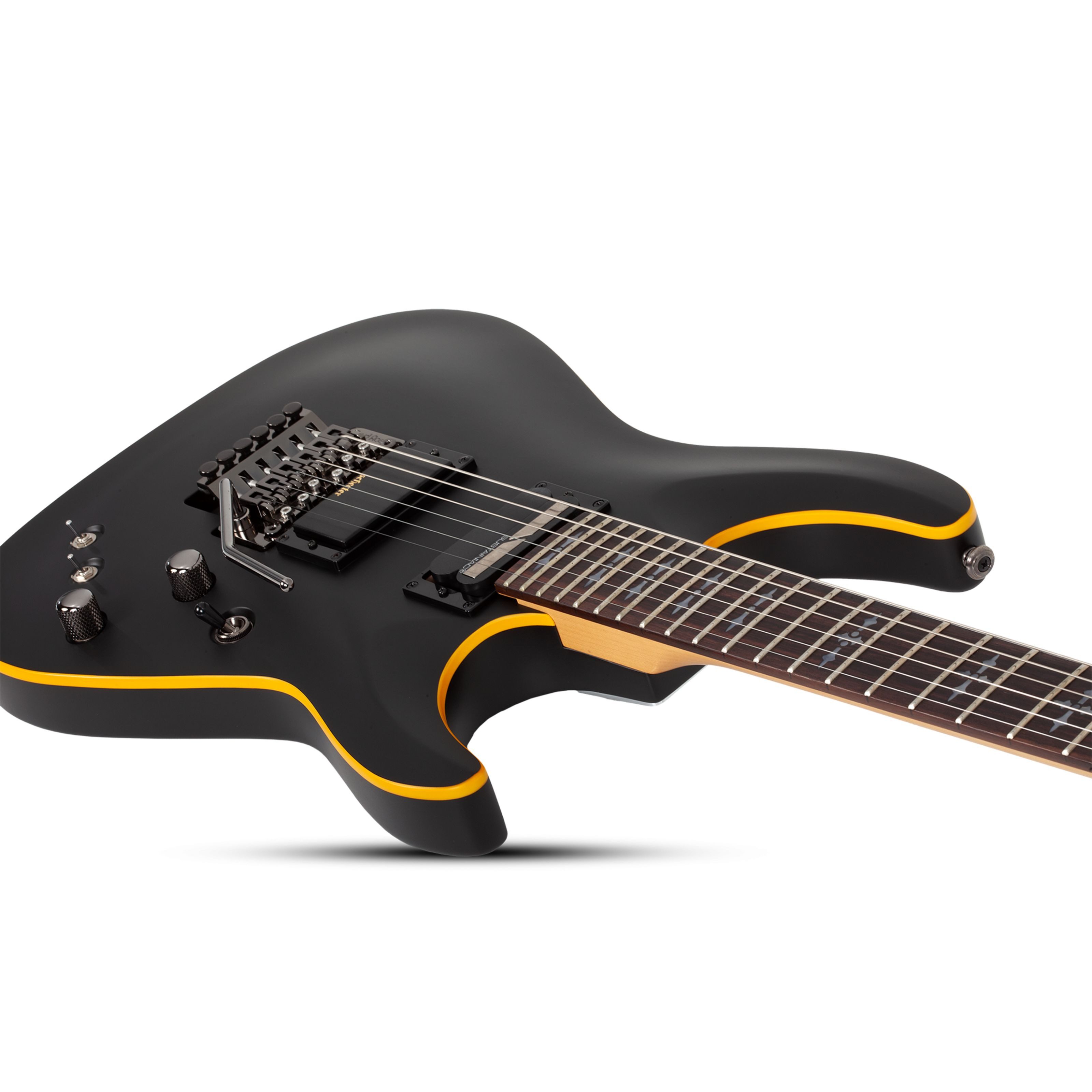 Schecter E-Gitarre, Demon-6 FR S Aged Black Satin - E-Gitarre