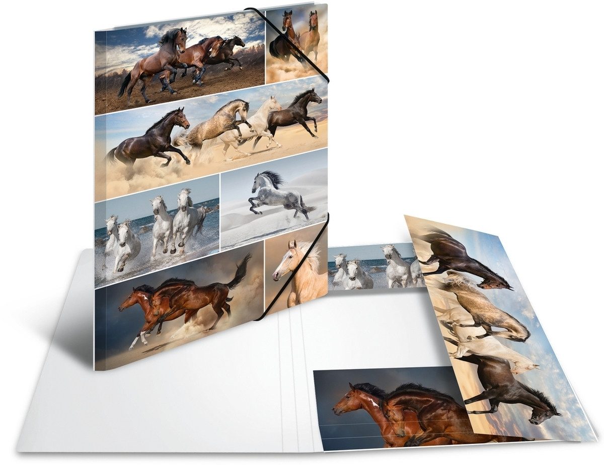 HERMA Fächermappe Sammelmappe A3 Pappe Pferde. günstig online kaufen