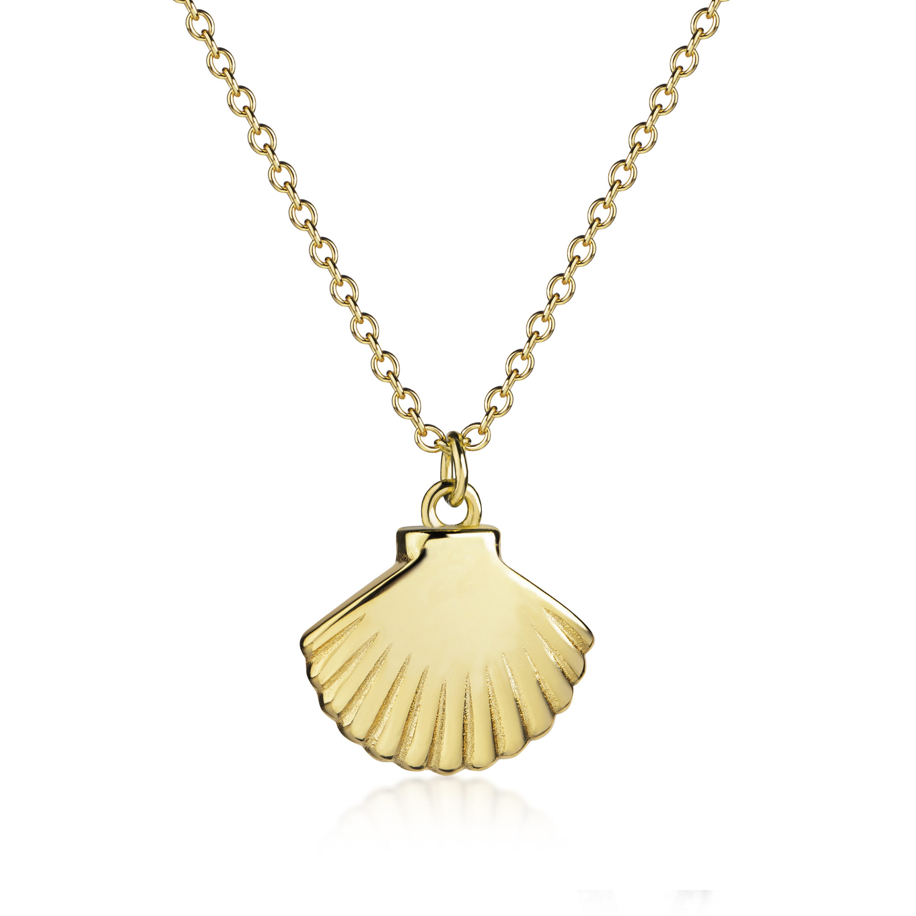 Firetti Kette mit Anhänger Schmuck Geschenk Silber 925 Halsschmuck Maritimes Muschel-Design, Made in Germany