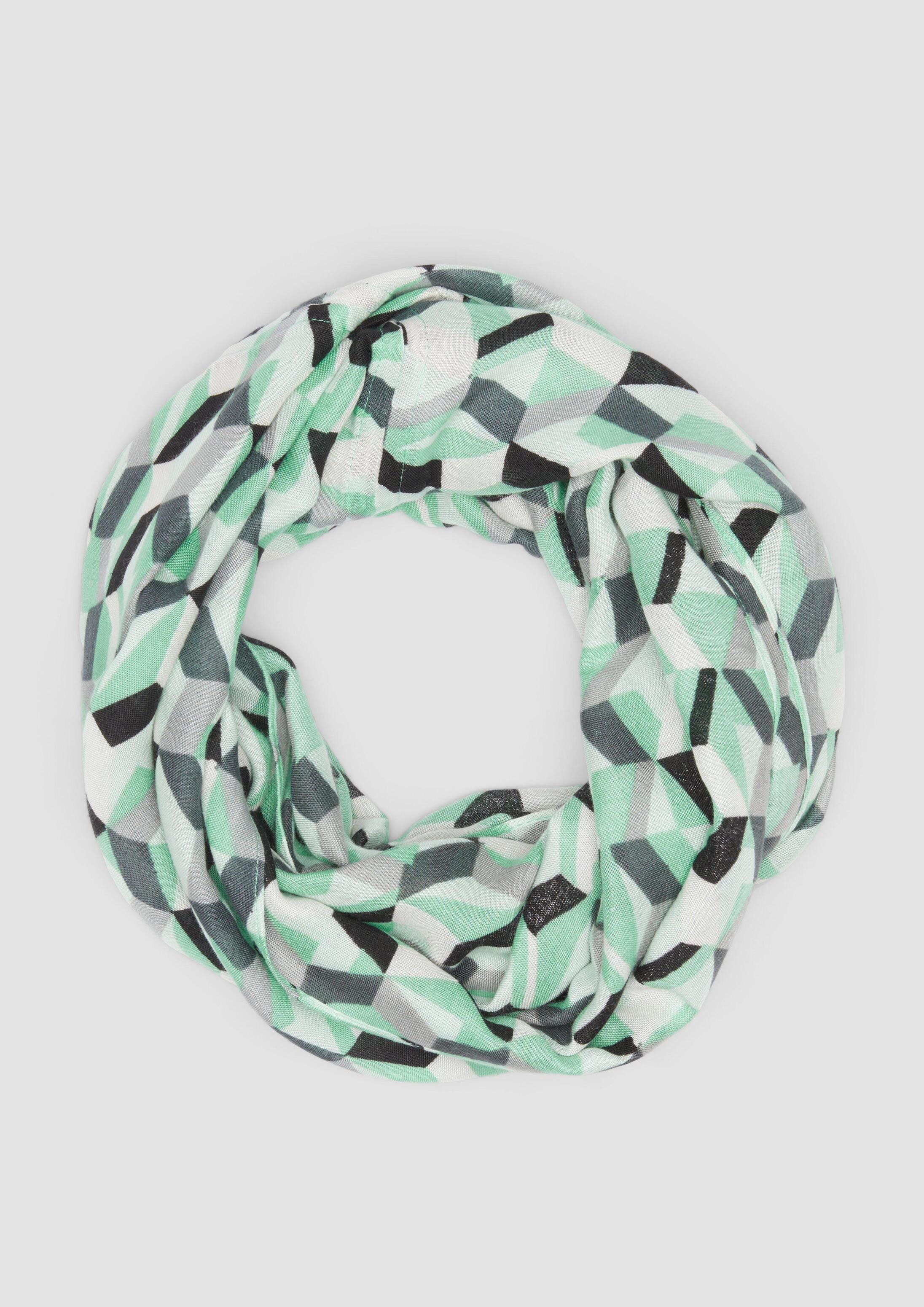 s.Oliver Loop Snood, Loop-Schal mit All-over-Grafikprint