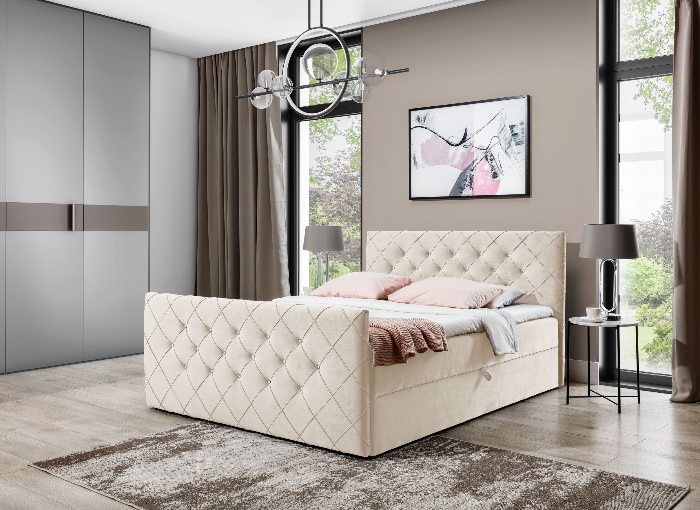yourhouse24 Boxspringbett MALAGA Hotelbett mit zwei günstig online kaufen