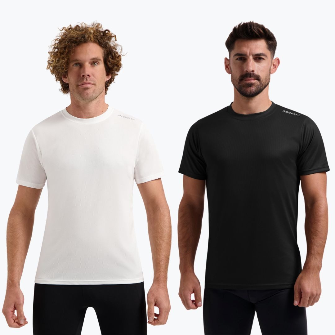 Rogelli Funktionsshirt Herren Laufshirt 2er-Pack Kurzarmshirt