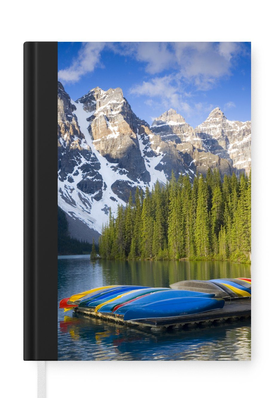MuchoWow Notizbuch Kanus im Banff-Nationalpark in Kanada, Journal, Merkzettel, Tagebuch, Notizheft, A5, 98 Seiten, Haushaltsbuch