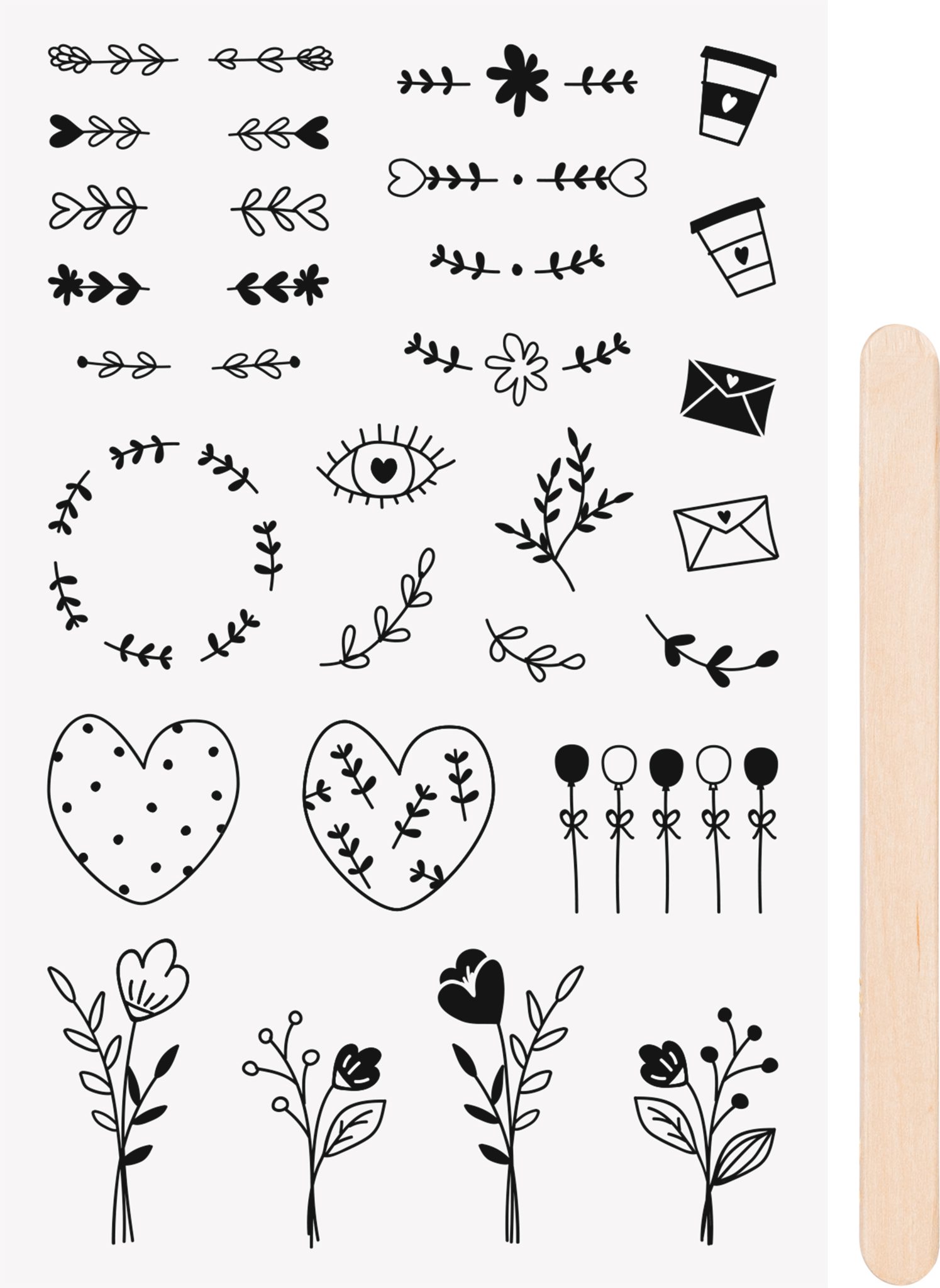 Sticker Heyda 203780910 RubSticker Ornamente sw