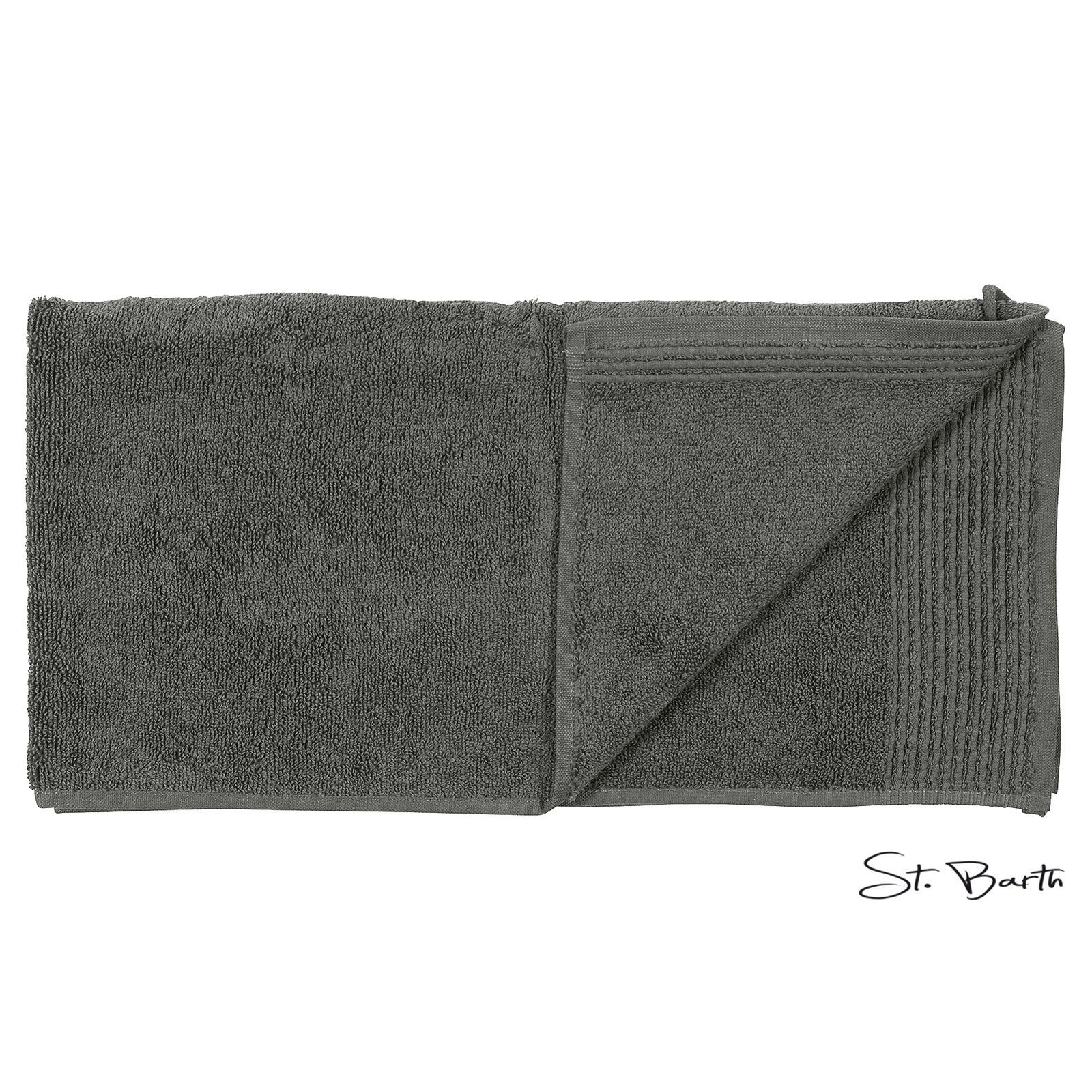 St.Barth Handtuch Handtuch HT 50 x 100, 100 % Baumwolle (1-St) Anthrazit