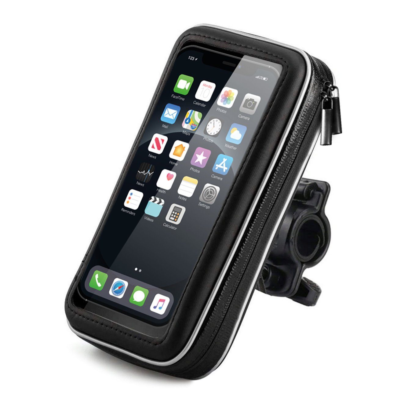 Smartphone-Halterung Smartphonehalterung für Fahrrad, Motorrad, Roller schwarz