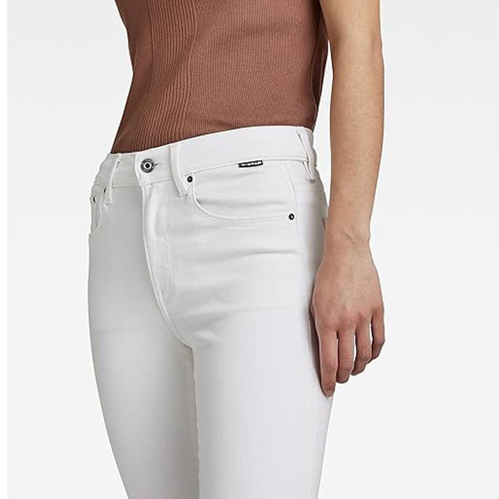 G-STAR Gerade Jeans RAW 3301 Skinny Ankle Jeans Elto Weiß Superstretch Damen Denim 27W/28L (1-tlg) RAW Damen 3301 Skinny Ankle Jeans