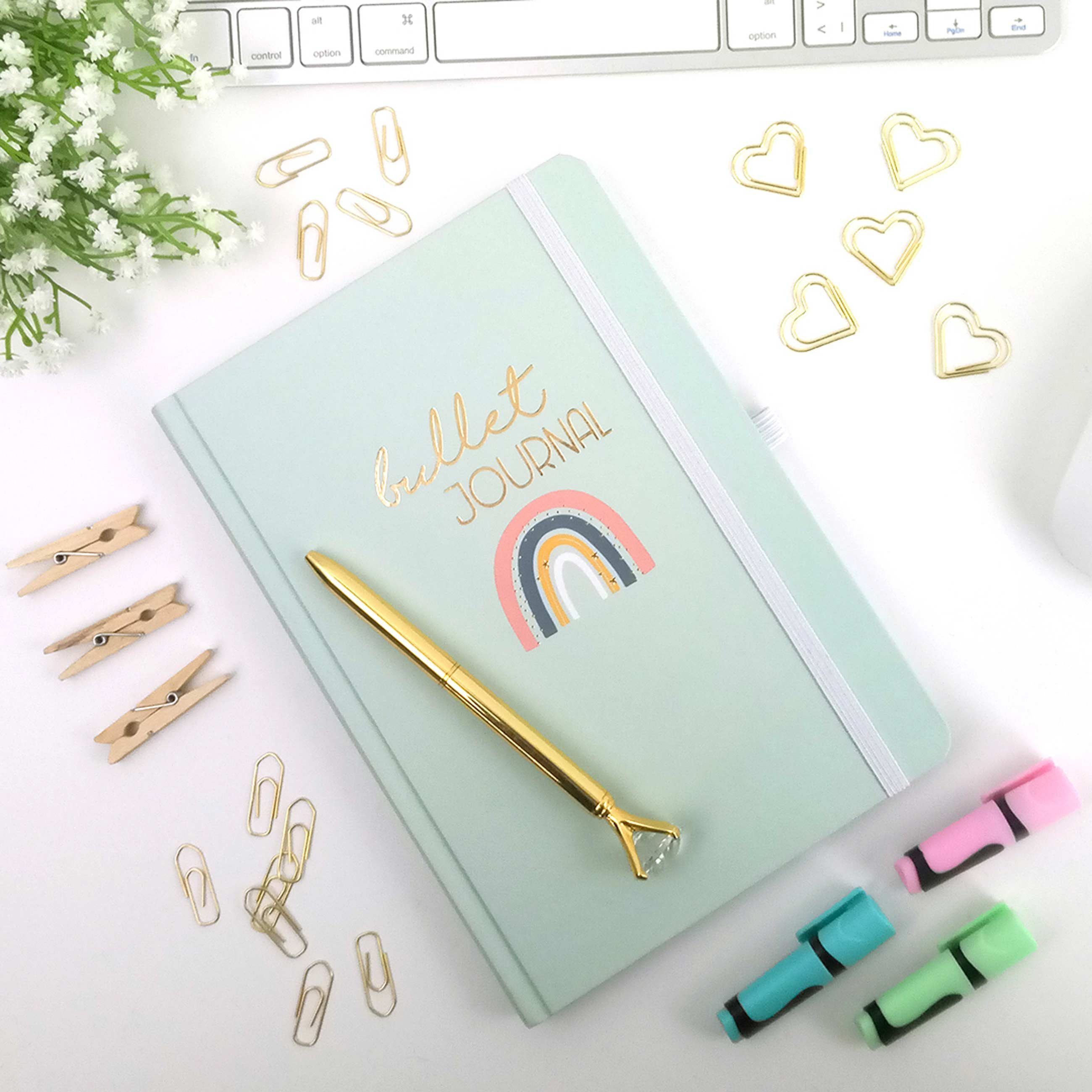 PAPIERDRACHEN Notizbuch Bullet Journal - Notizbuch A5 gepunktet, mit Punkteraster