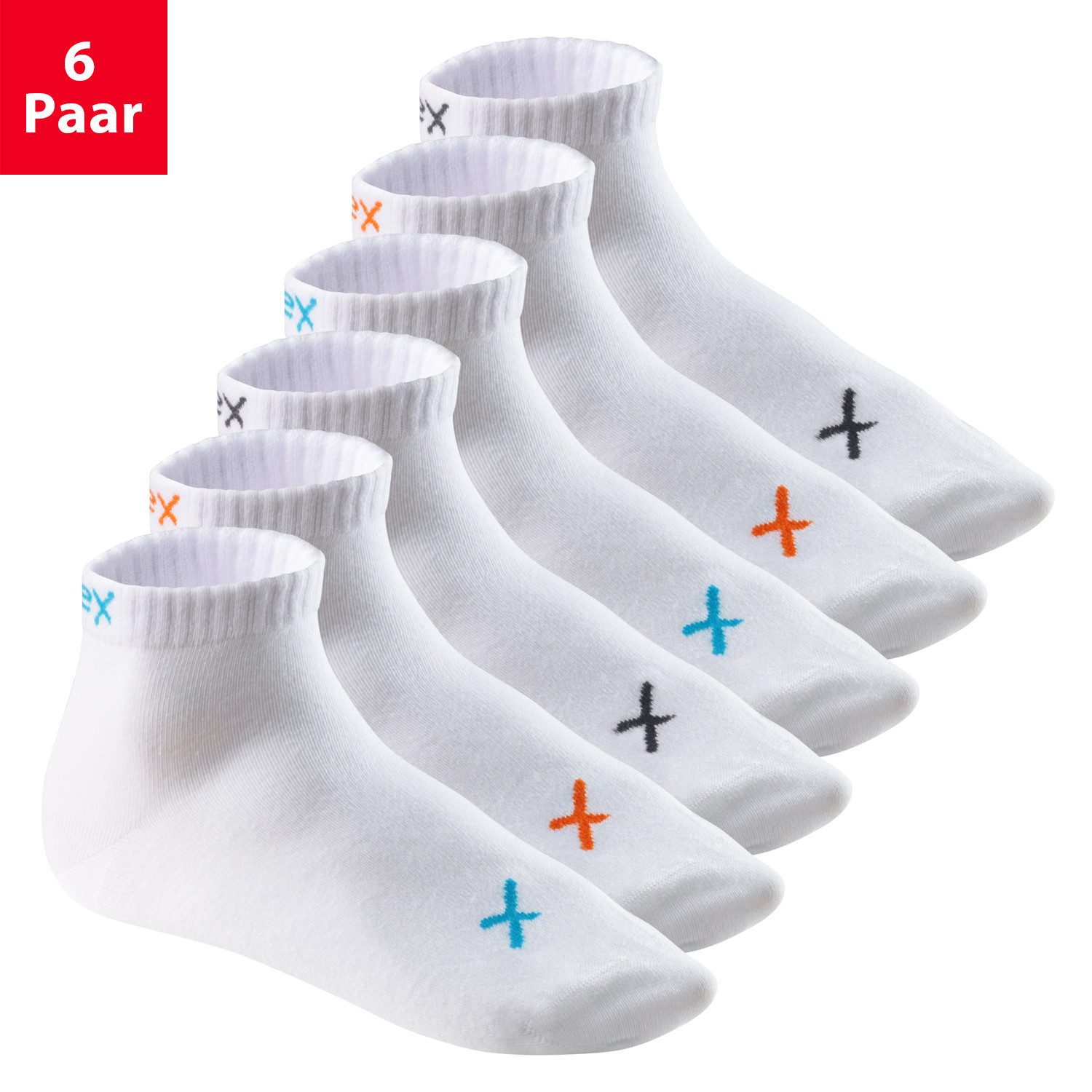 CFLEX Kurzsocken Lifestyle Kurzschaft Socken für Damen & Herren (6 Paar) Sneaker