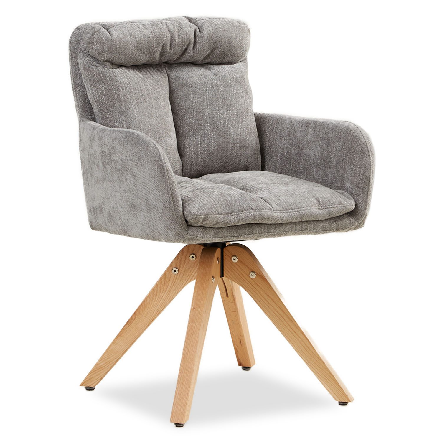 Homestyle4u 6er Set Polsterstühle Drehbar in Grau 2853 günstig online kaufen