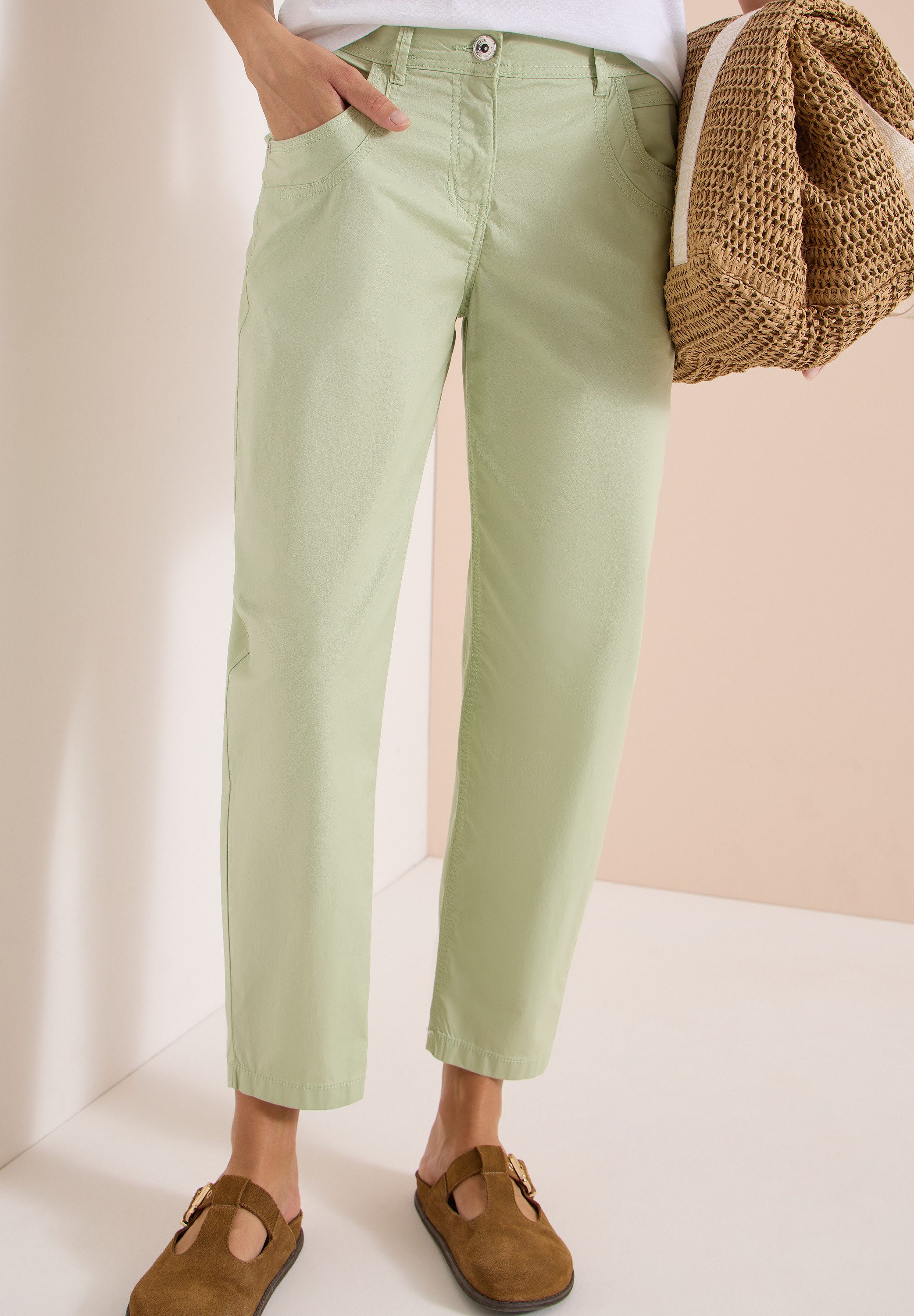 CECIL Stoffhose Style Scarlett Barrel Leg Hose in Papertouch Qualität und mit Stretch