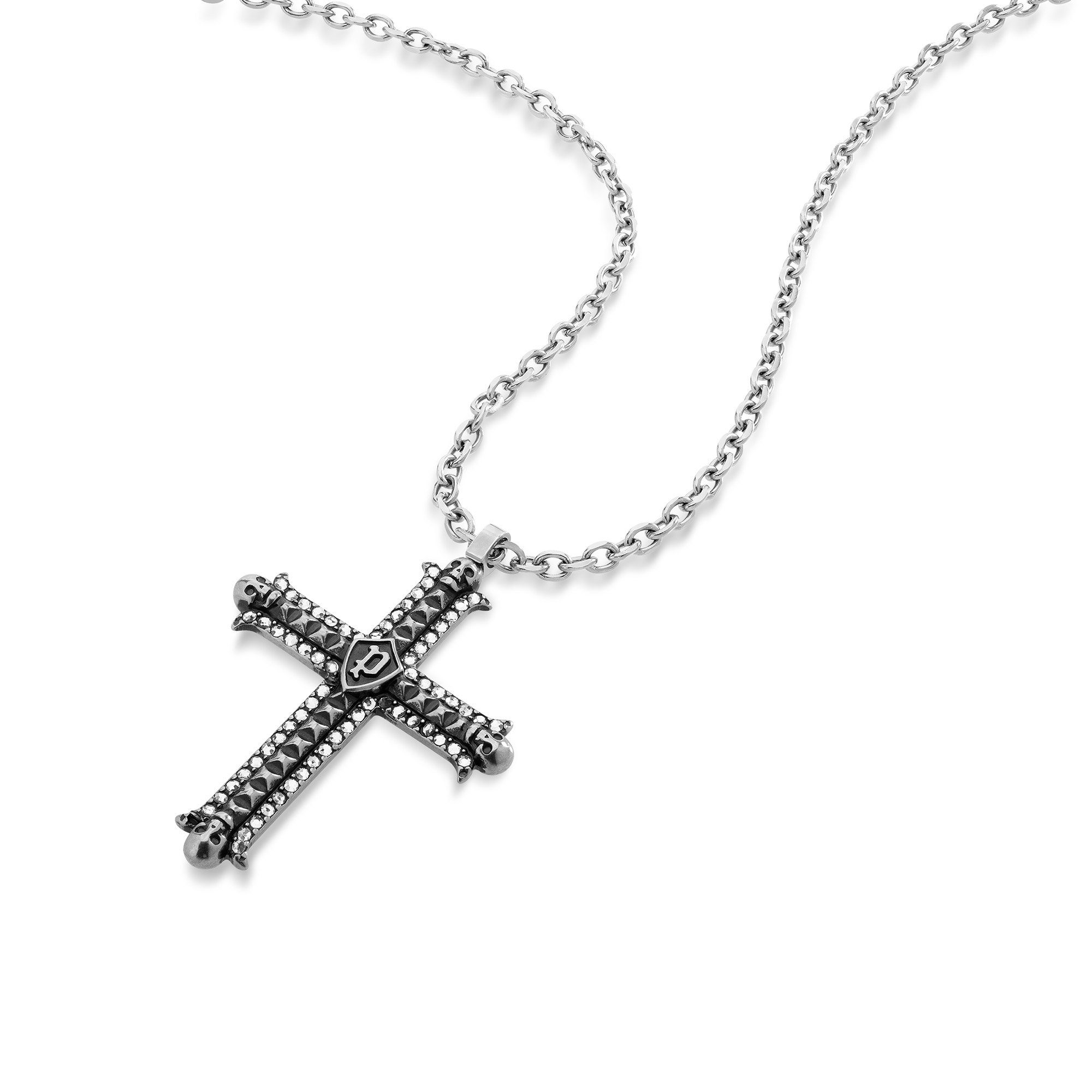 Police Kette mit Anhänger mit Kreuz Sch...