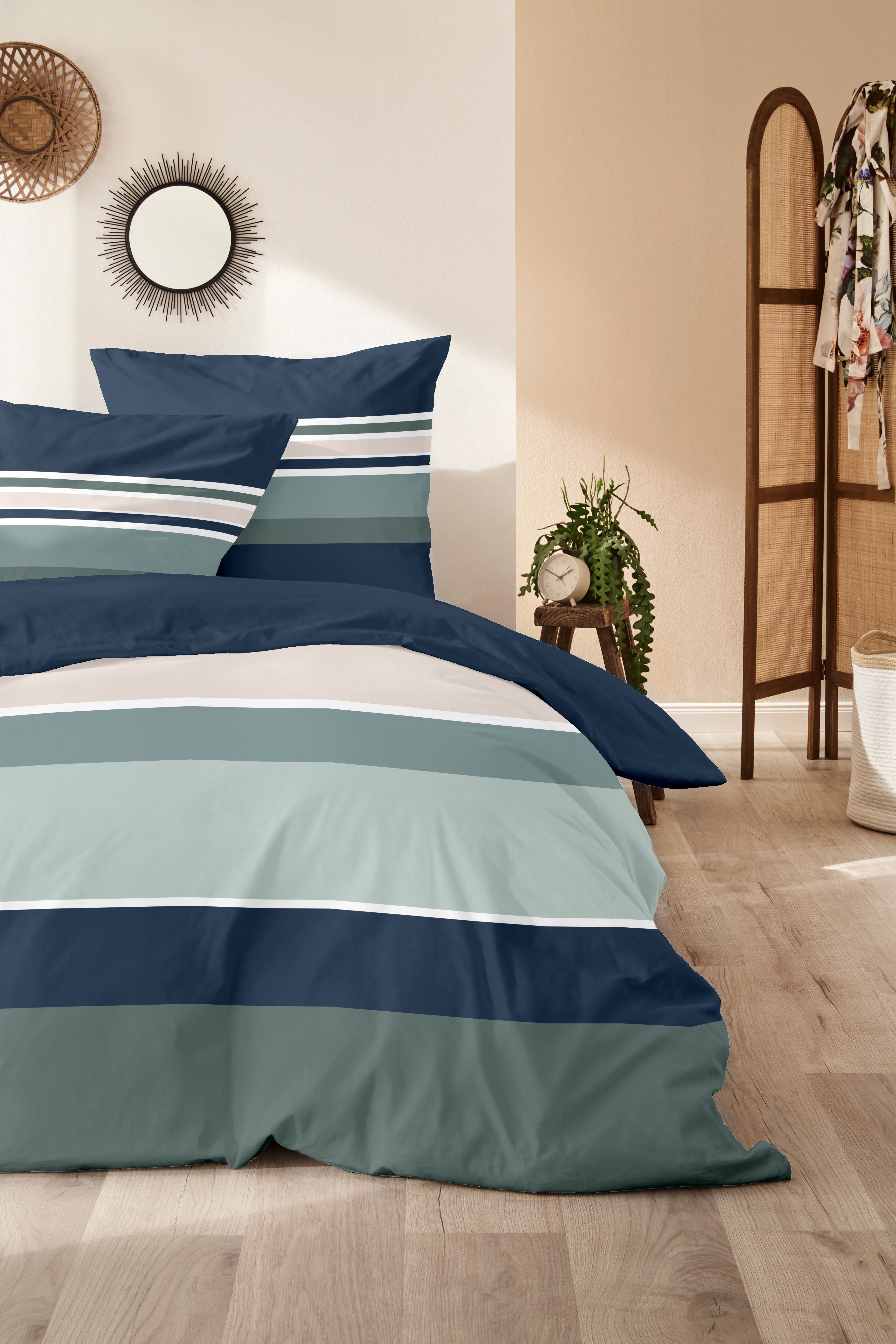 Primera Bettwäsche Mako-Satin-Bettwäsche Line Art, Mako-Satin, günstig online kaufen