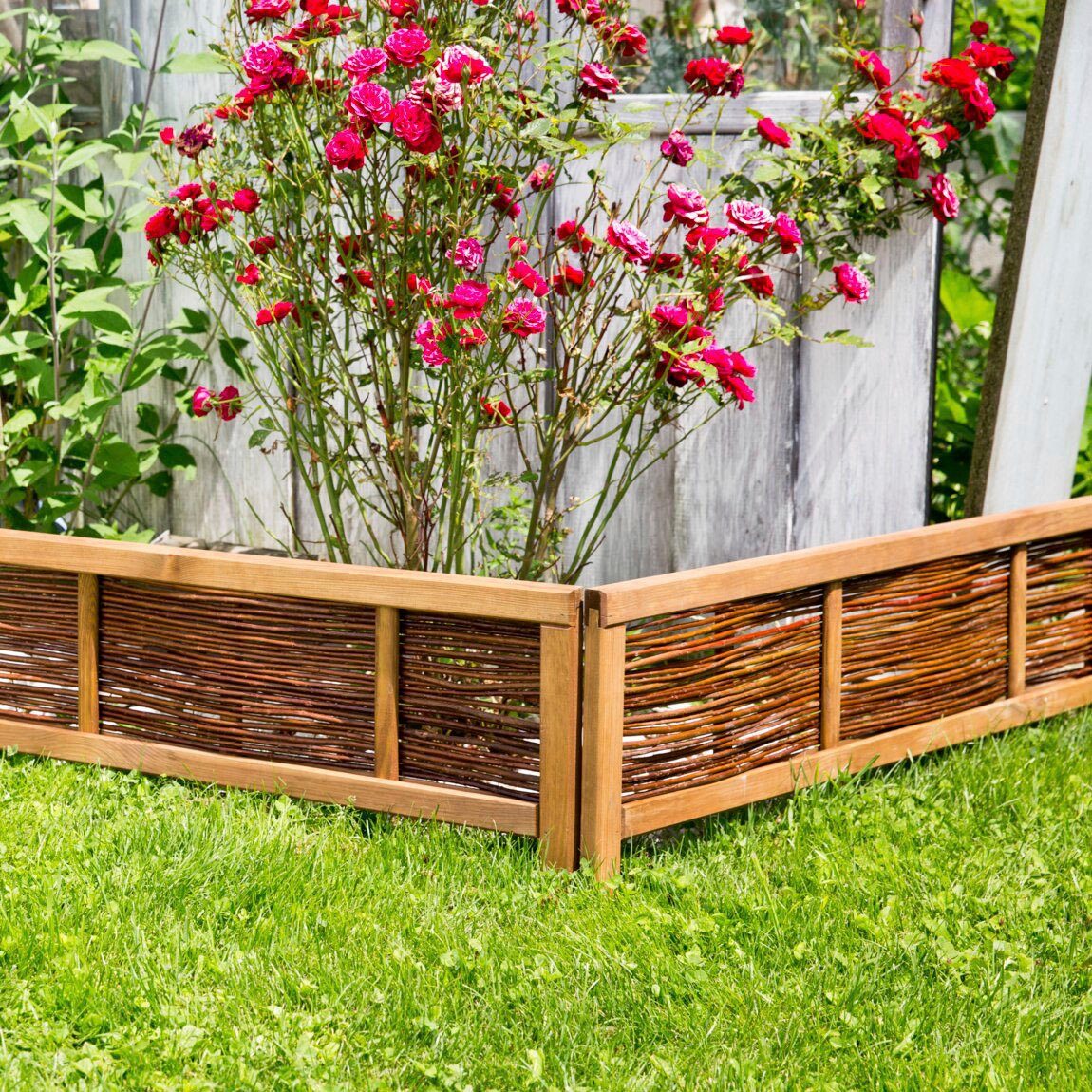 Windhager Beetumrandung Weide, LxH: 100x36 cm, Beeteinfassung