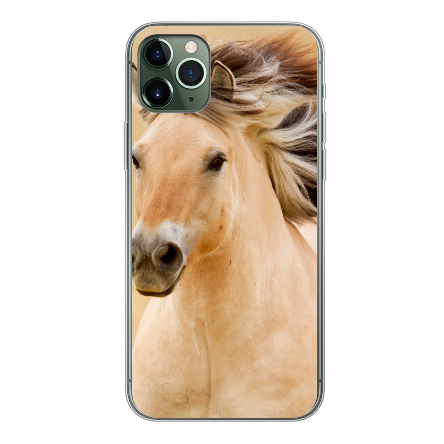 MuchoWow Handyhülle für Apple iPhone 11 Pro Max Pferde - Tiere - Mähne - Porträt, Smartphone-Bumper, Print, Handy Schutzhülle Dünn