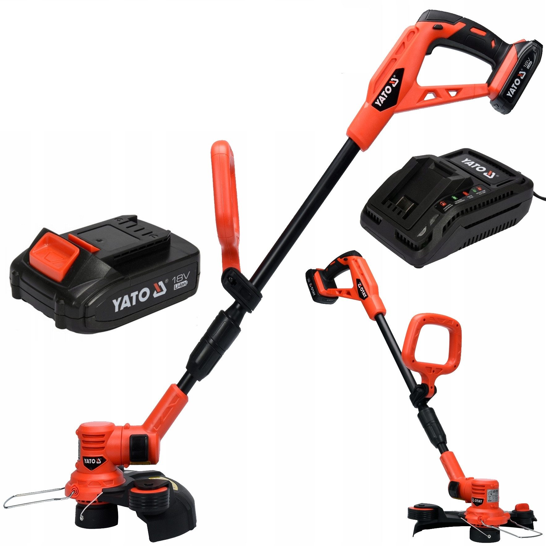 Yato Akku-Freischneider Akku Rasentrimmer 18V (1xAkku 2Ah+Ladegerät), (Akku Rasentrimmer 18V (1xAkku 2Ah+Ladegerät), Akku Rasentrimmer 18V (1xAkku 2Ah+Ladegerät)