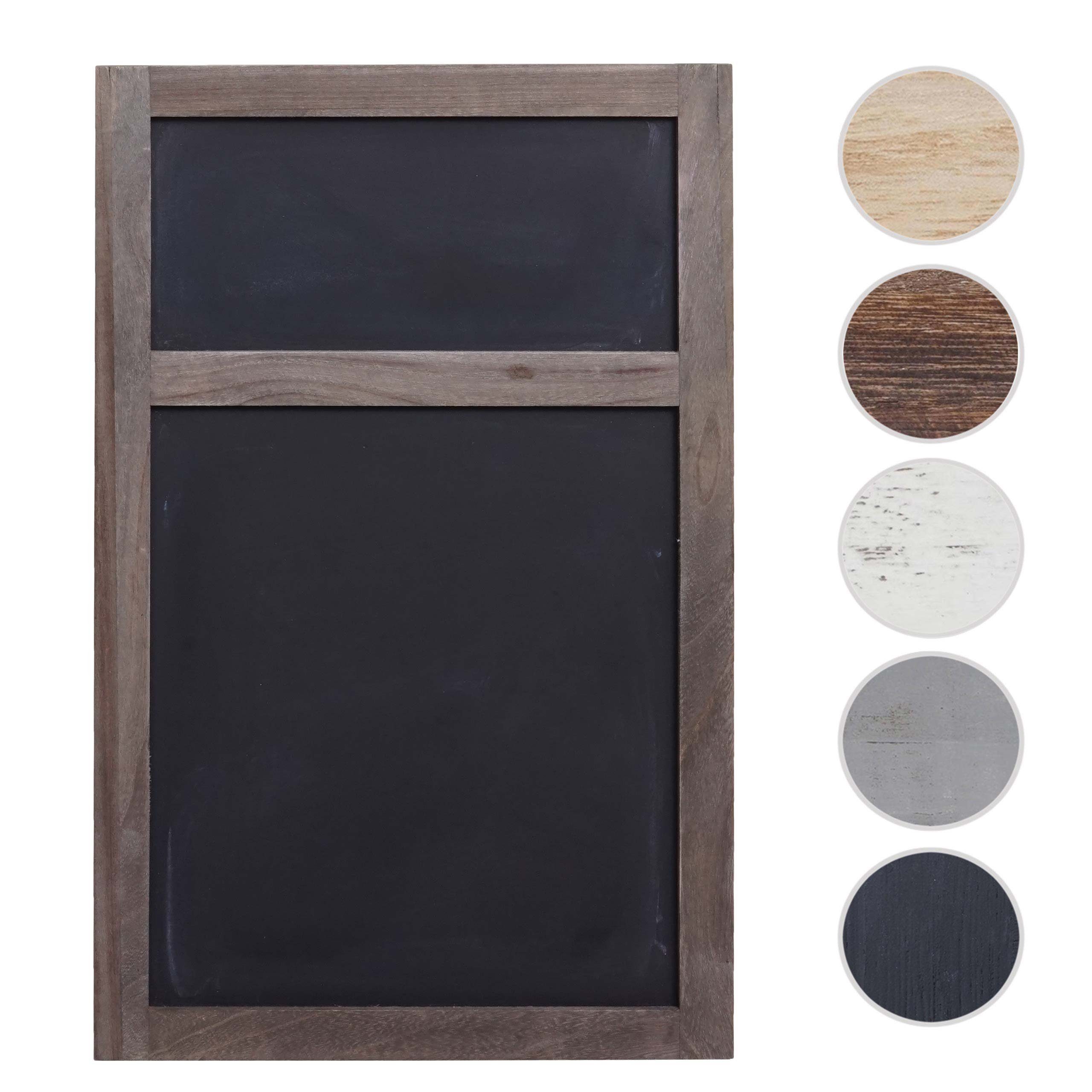 grau-braun getrennte Kreidetafel, MCW MCW-C51-t, 2 Schreibflächen Shabby-Look, Wandtafel Dekorativer