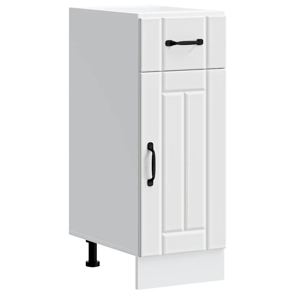 vidaXL Unterschrank 30 x 46 x 815 cm Küchen-Unterschrank Lucca Weiß Spanplatte