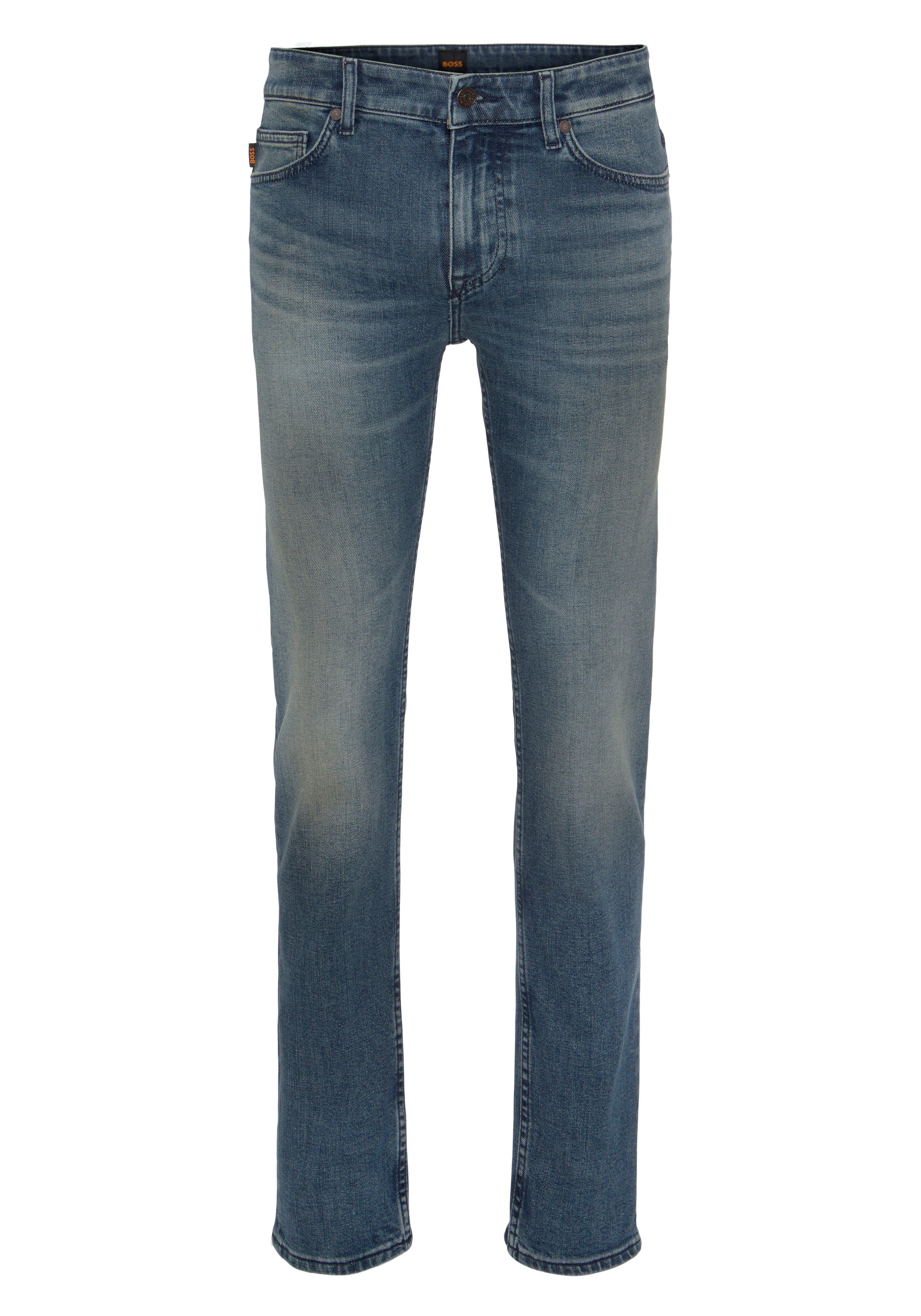 BOSS mit Markenlabel Straight-Jeans BC-C ORANGE Delaware ORANGE BOSS