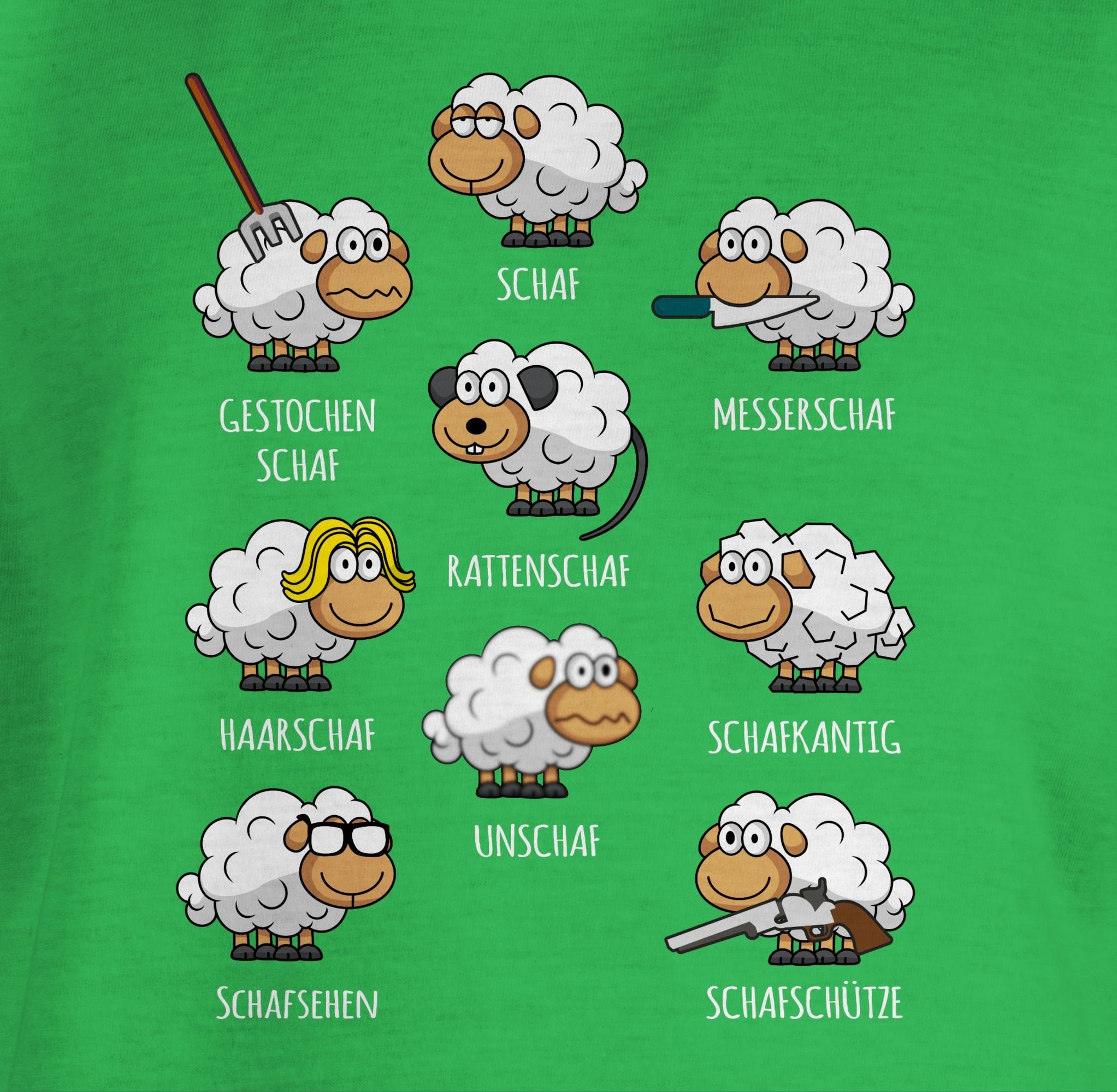 Shirtracer 3 Schäfer Witzig Schäfchen Schaf Schafbauer Grün Schafe Sheep Schaf T-Shirt Lustig