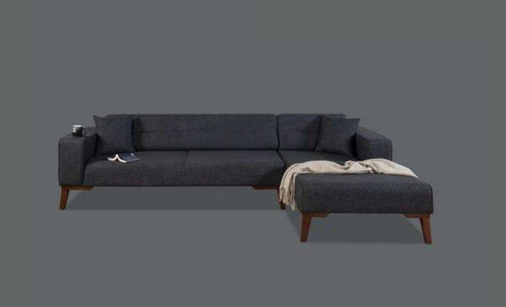 Eckcouch Möbel, L-Form Made Moderne Luxus in Sofa Graues Europe JVmoebel Ecksofa Sitzecke Textil