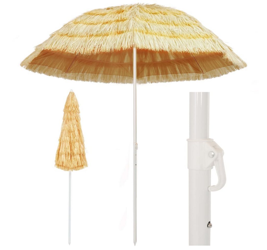Thumbnail - vidaXL Sonnensegel, Strandschirm Natur 240 cm Hawaii Style