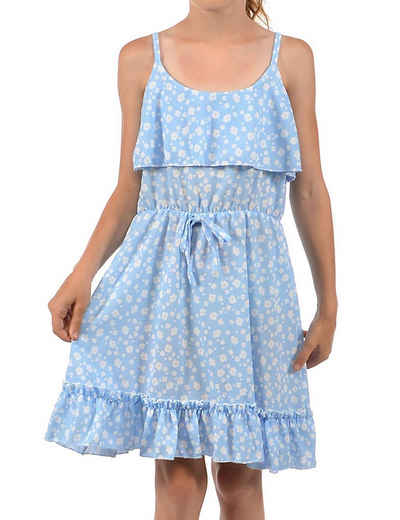 KMISSO Jerseykleid »Mädchen Kleid Spaghettiträger und Volant« (1-tlg) bequem zu tragen