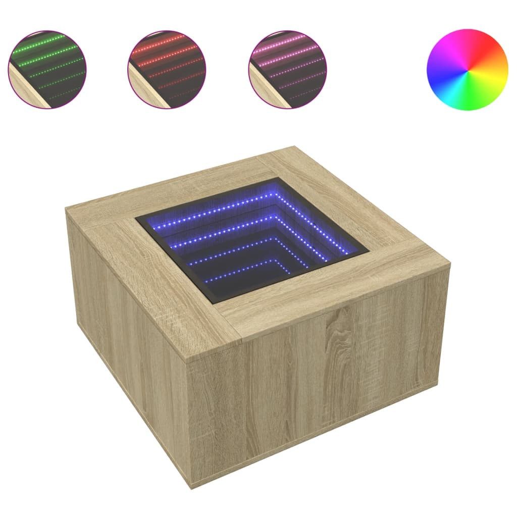 vidaXL Couchtisch LED-Couchtisch Sonoma-Eiche 60x60x40 cm Holzwerkstoff (1- günstig online kaufen