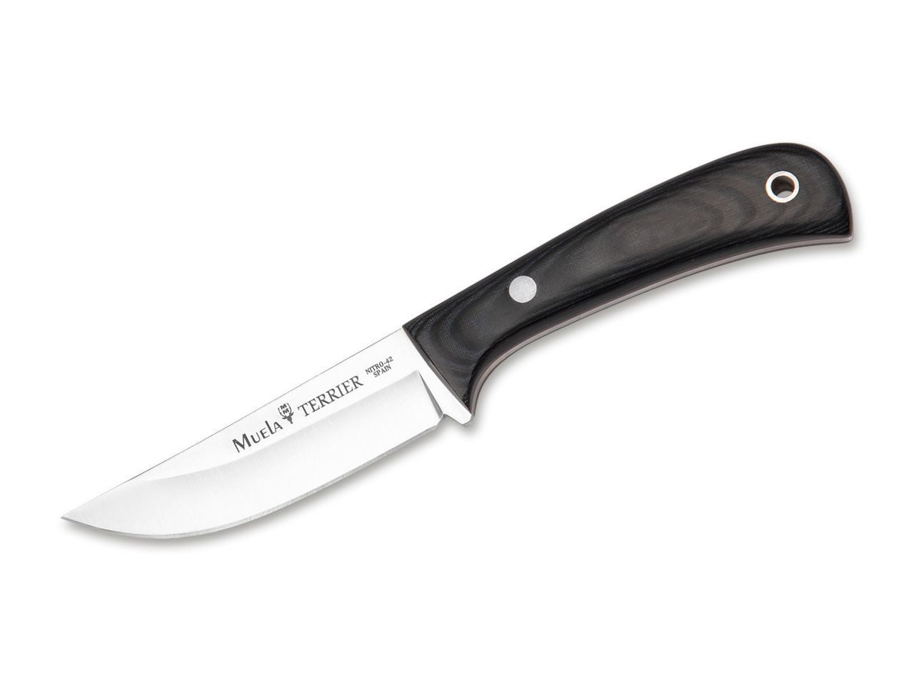 Muela Taschenmesser Feststehendes Messer Terrier 9M Micarta Dark