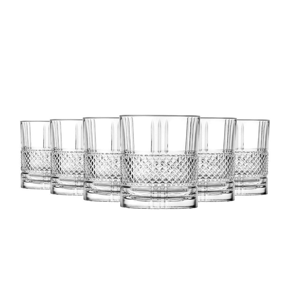 RCR Schnapsglas RCR Brillante DOF Whiskyglas 340 ml 6er Set, Kristallglas