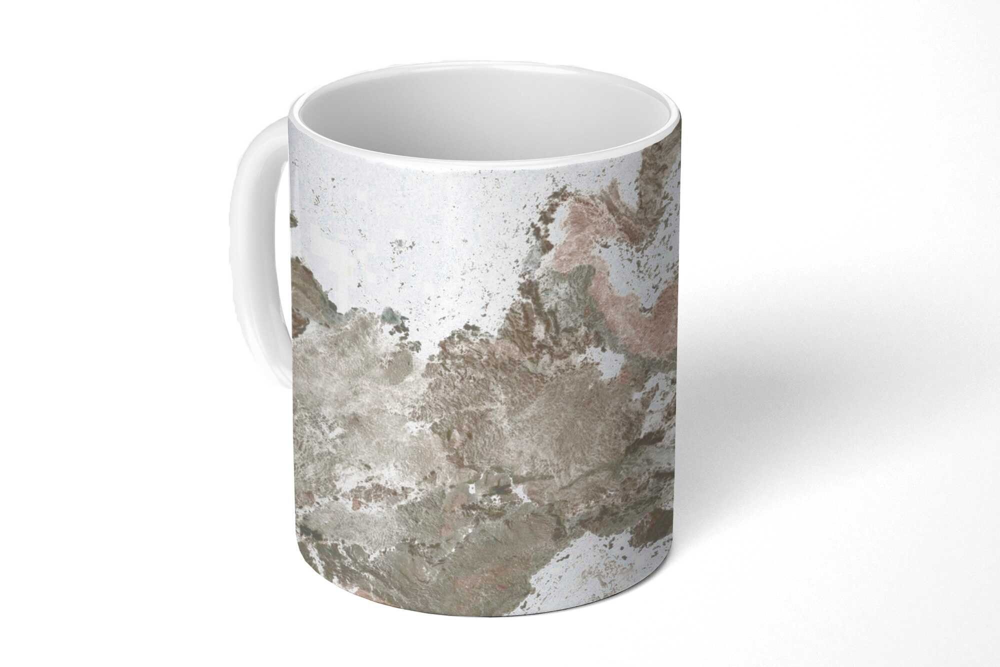 MuchoWow Tasse Granit Geschenk Weiß, - - Teetasse, Kaffeetassen, Keramik, Becher, Teetasse, Kieselsteine
