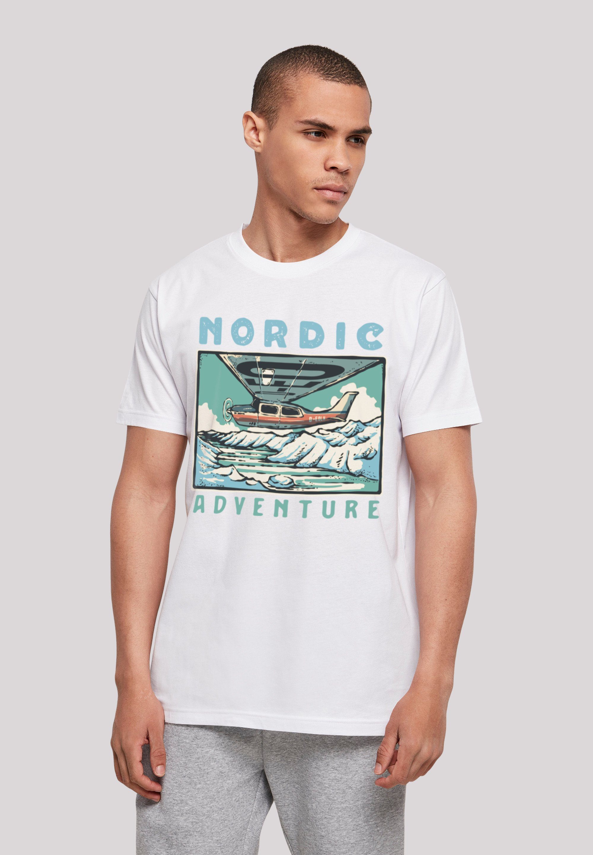 F4NT4STIC T-Shirt Nordic Adventures Print weiß