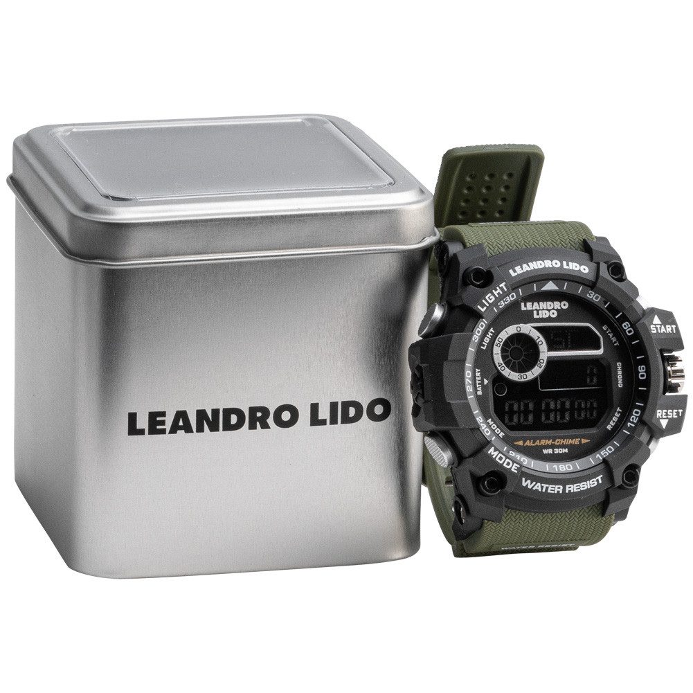 LEANDRO LIDO Sportuhr Unisex Sport Uhr, inklusive Batterie