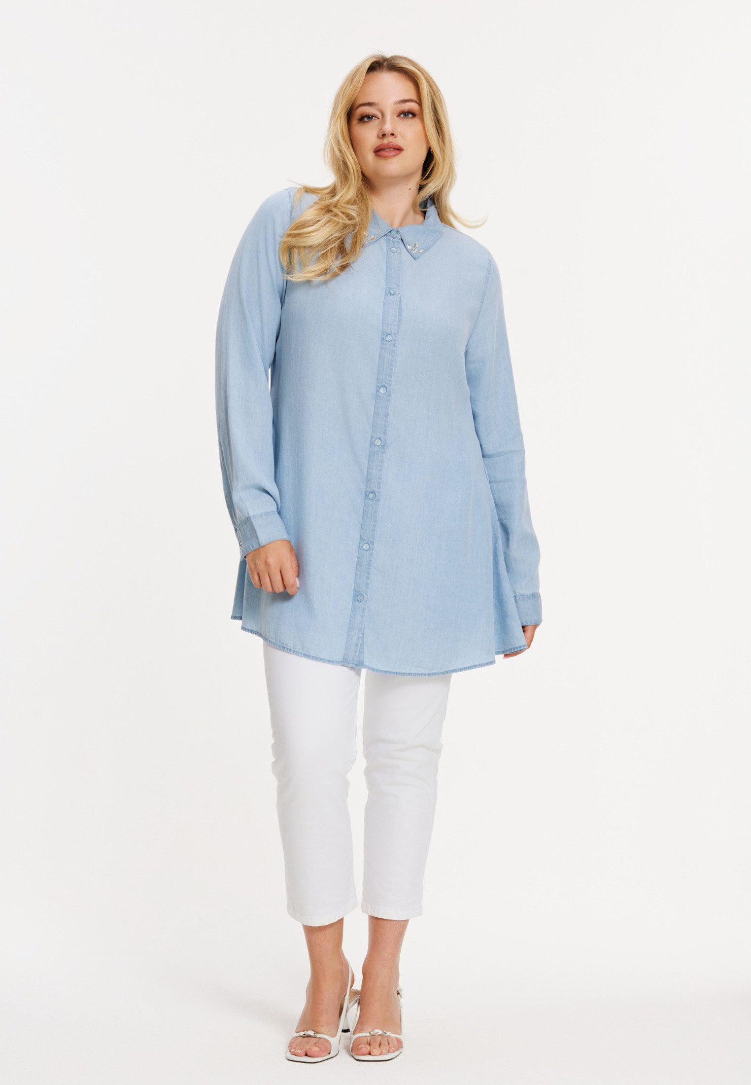 YOEK Blusentop Damen Bluse Flare Fit günstig online kaufen