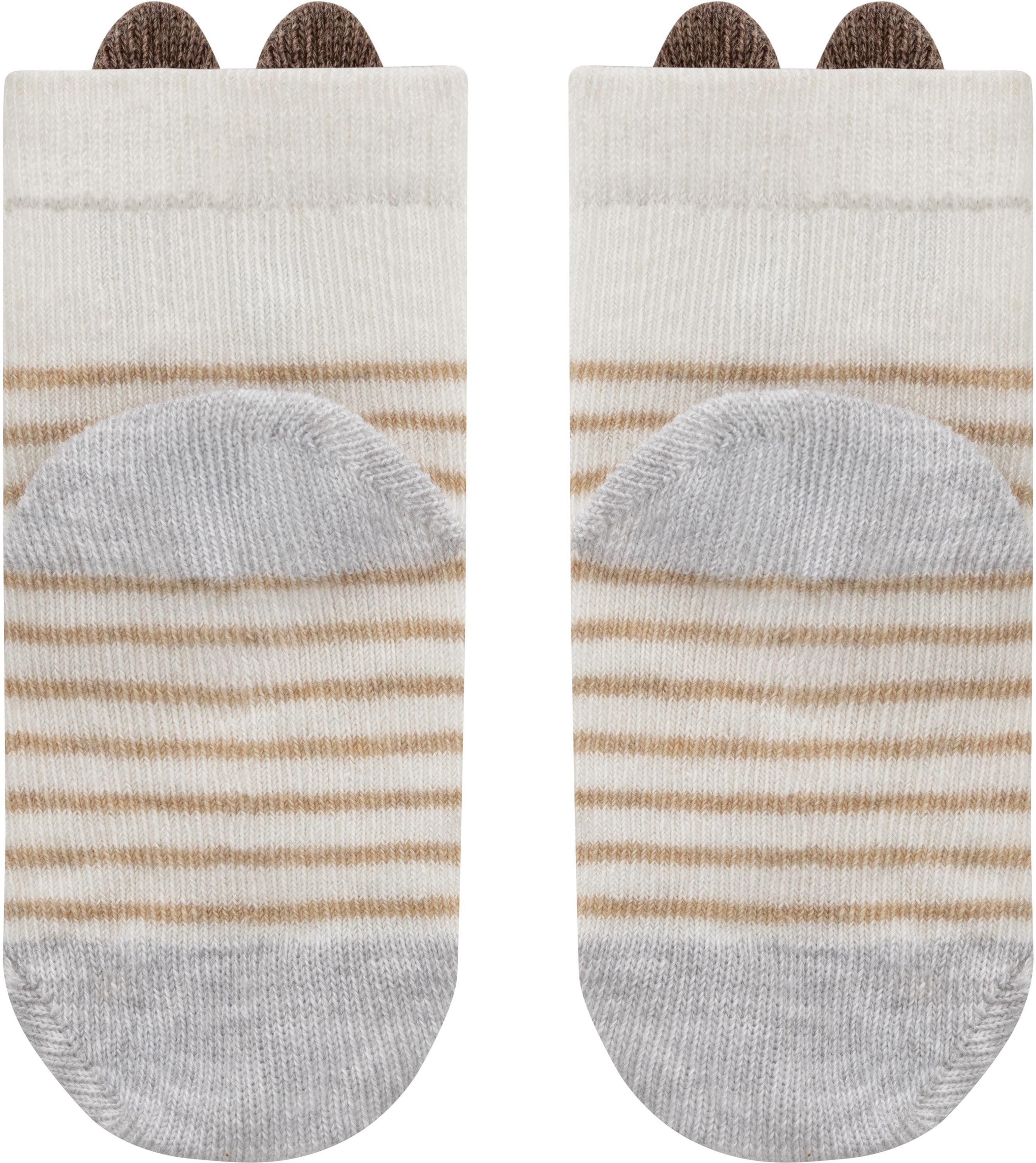 normani Basicsocken 4 Paar Kindersocken mit Ohren Design (4 Paar) Kuschelige Baby-Socken mit süßen Öhrchen