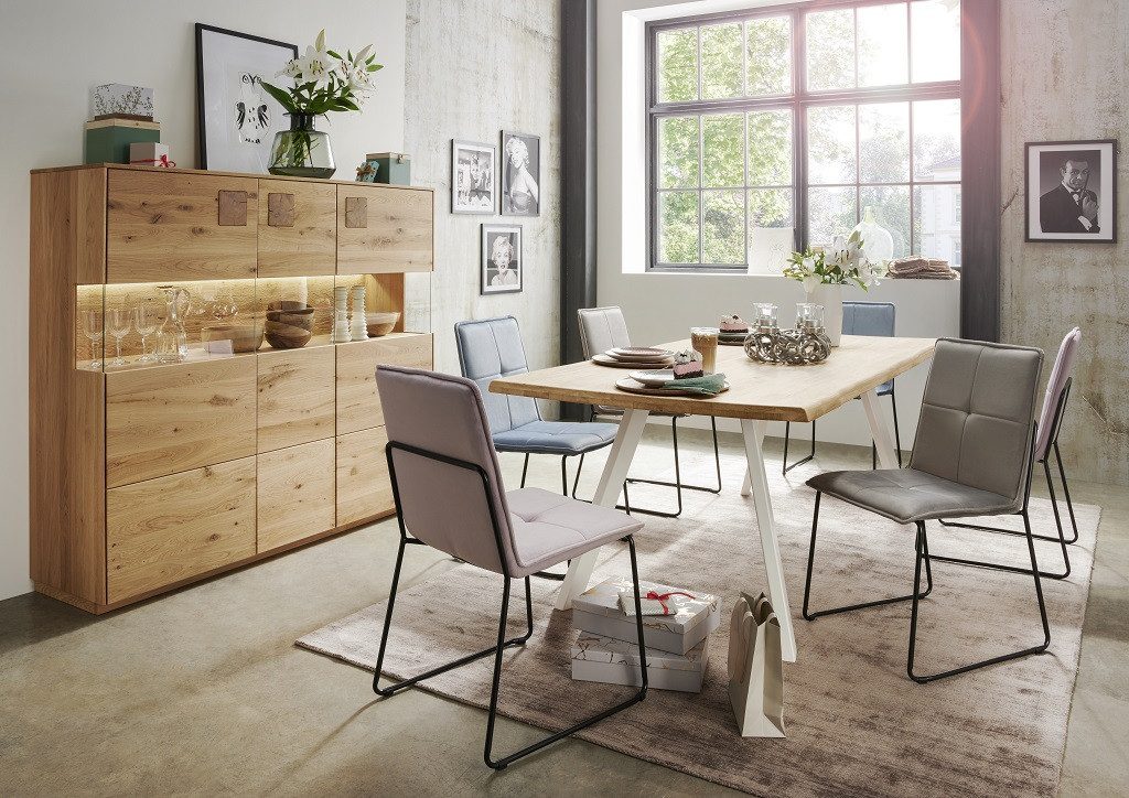 Main Möbel Wandregal Wandboard 155cm 'Monza' Wildeiche geölt