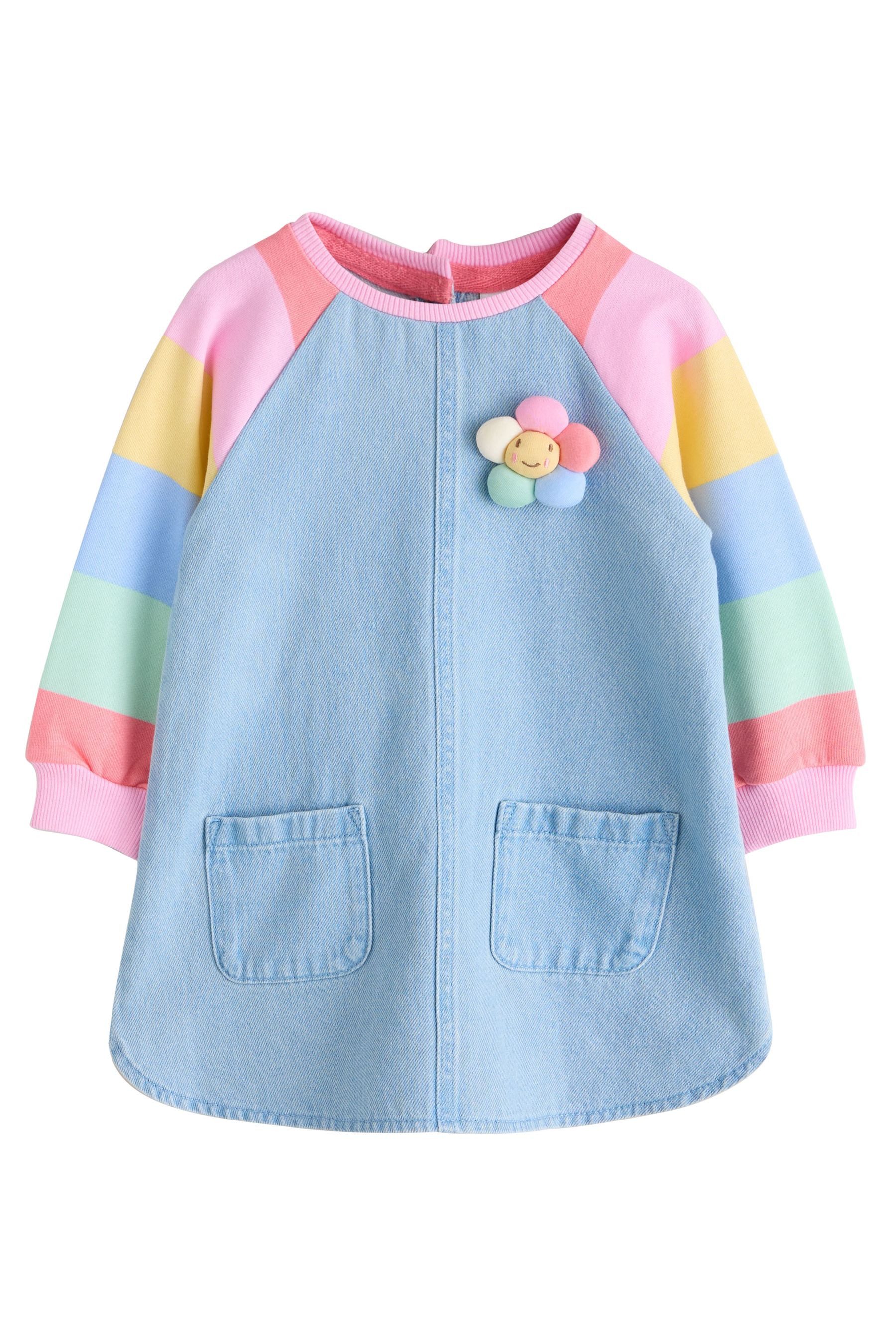 Next Jeanskleid Denim-Kleid mit Raglanärmeln (1-tlg)