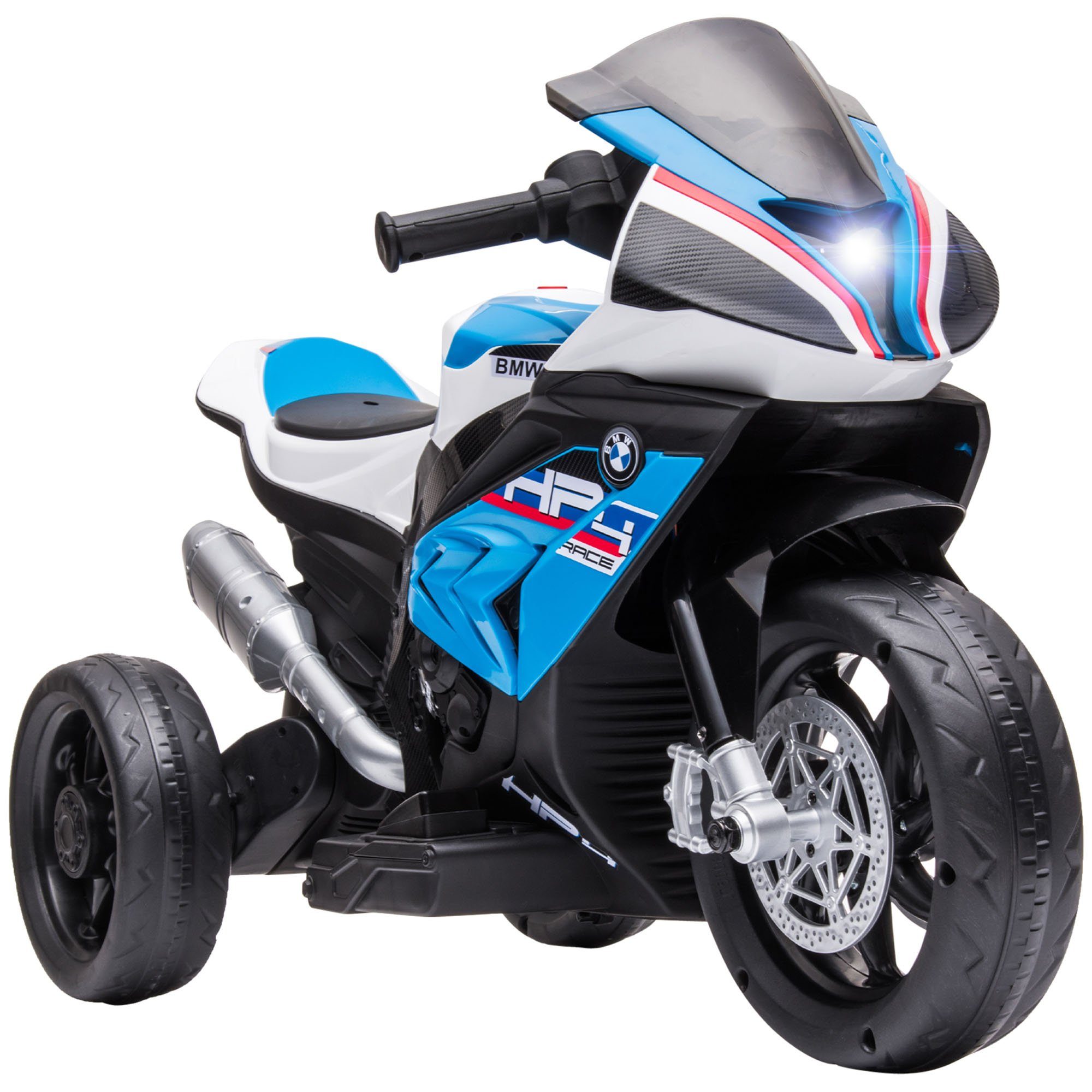 HOMCOM Elektro-Kindermotorrad Kindermotorrad, Elektromotorrad, 3 Musikmodi, 82,5 x 42 x 54cm, Belastbarkeit 30 kg, (1-tlg), inkl. Akku und Ladegerät