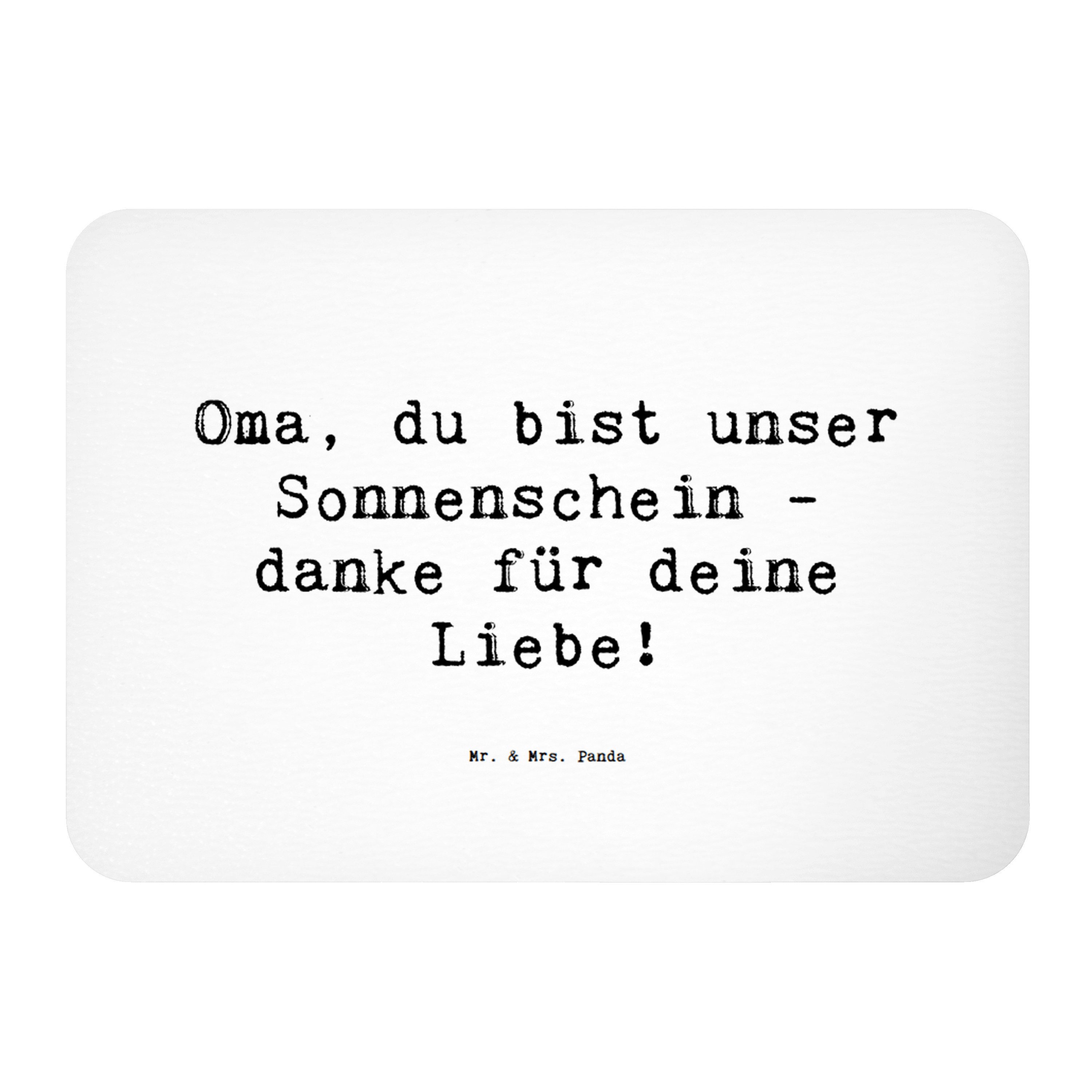 Mr. & Mrs. Panda Magnet Spruch Oma Sonnenschein, Kühlschrankmagnet, Weiß, Aufmerksamkeit, Dan (Packung, Oma Danke Großmutter), Geschenk Danke besondere Momente