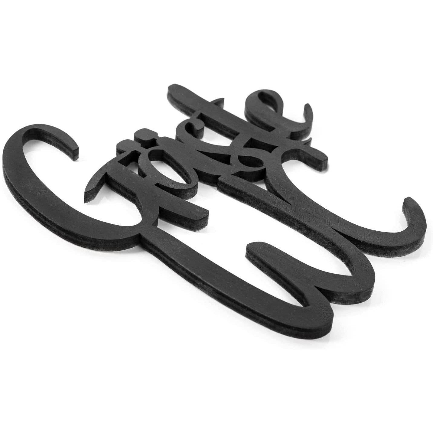 Logbuch-Verlag Dekofigur Gäste-WC Türschild aus Holz - 20 cm schwarz günstig online kaufen