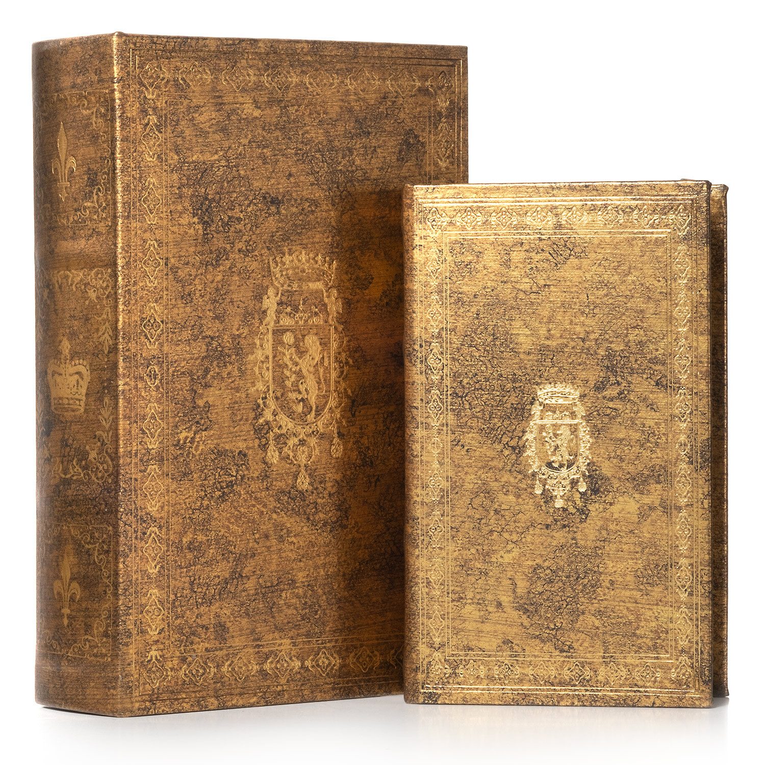 Etui Buchattrappe mit Löwen Wappen