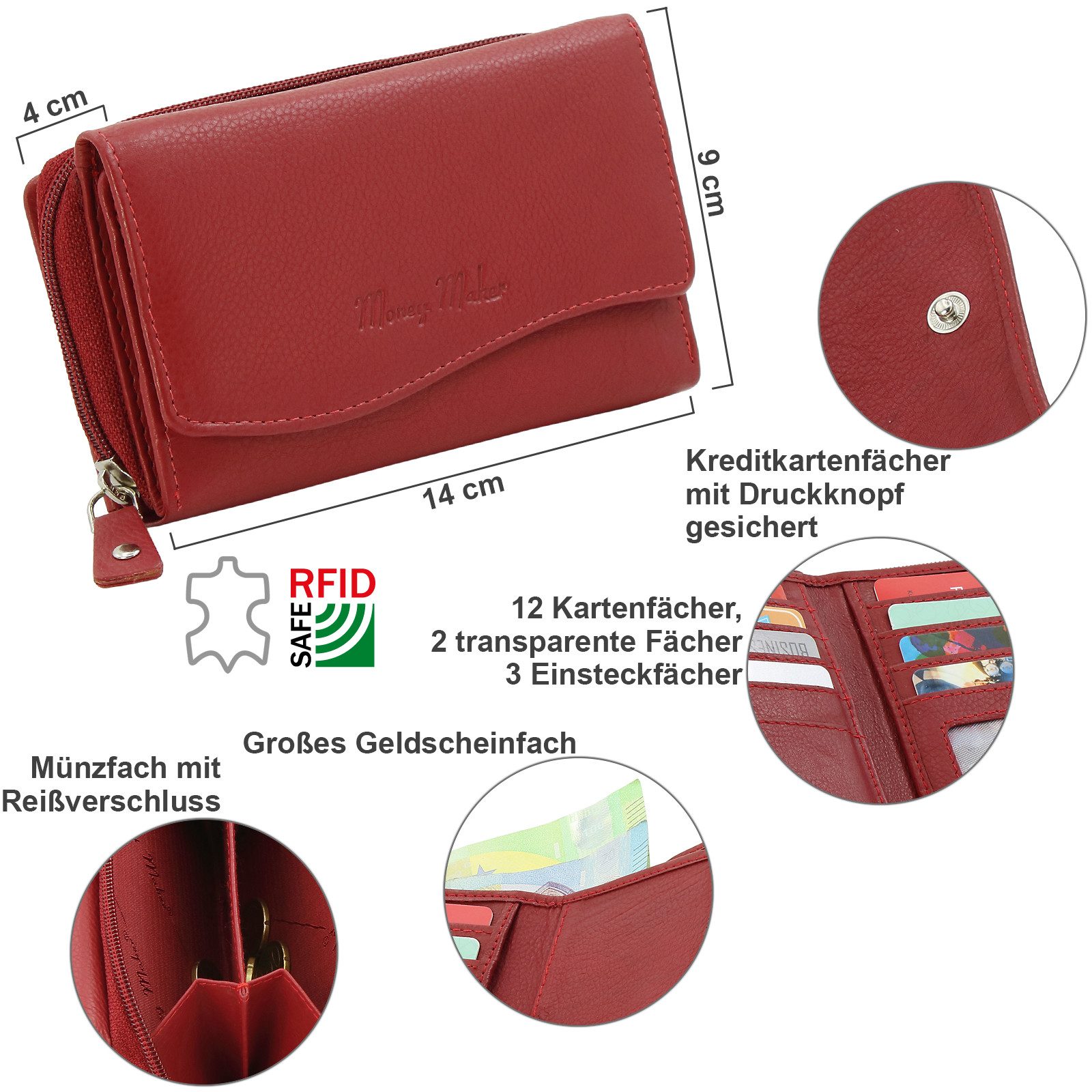 Money Maker Geldbörse Große Damen Leder günstig online kaufen