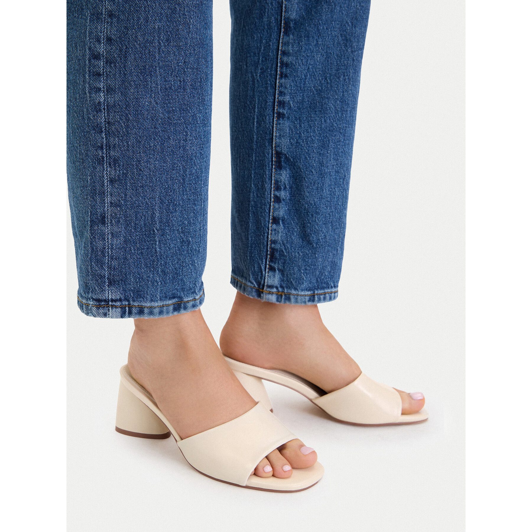 Jenny Jenny Damen-Flip-Flops Creme Badepantolette