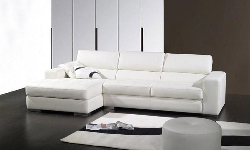 JVmoebel Ecksofa Eckcouch Eckge L Form Sofa Ecksofa Polster Couch Wohnlandschaft, Made in Europe Weiß | Ecksofas